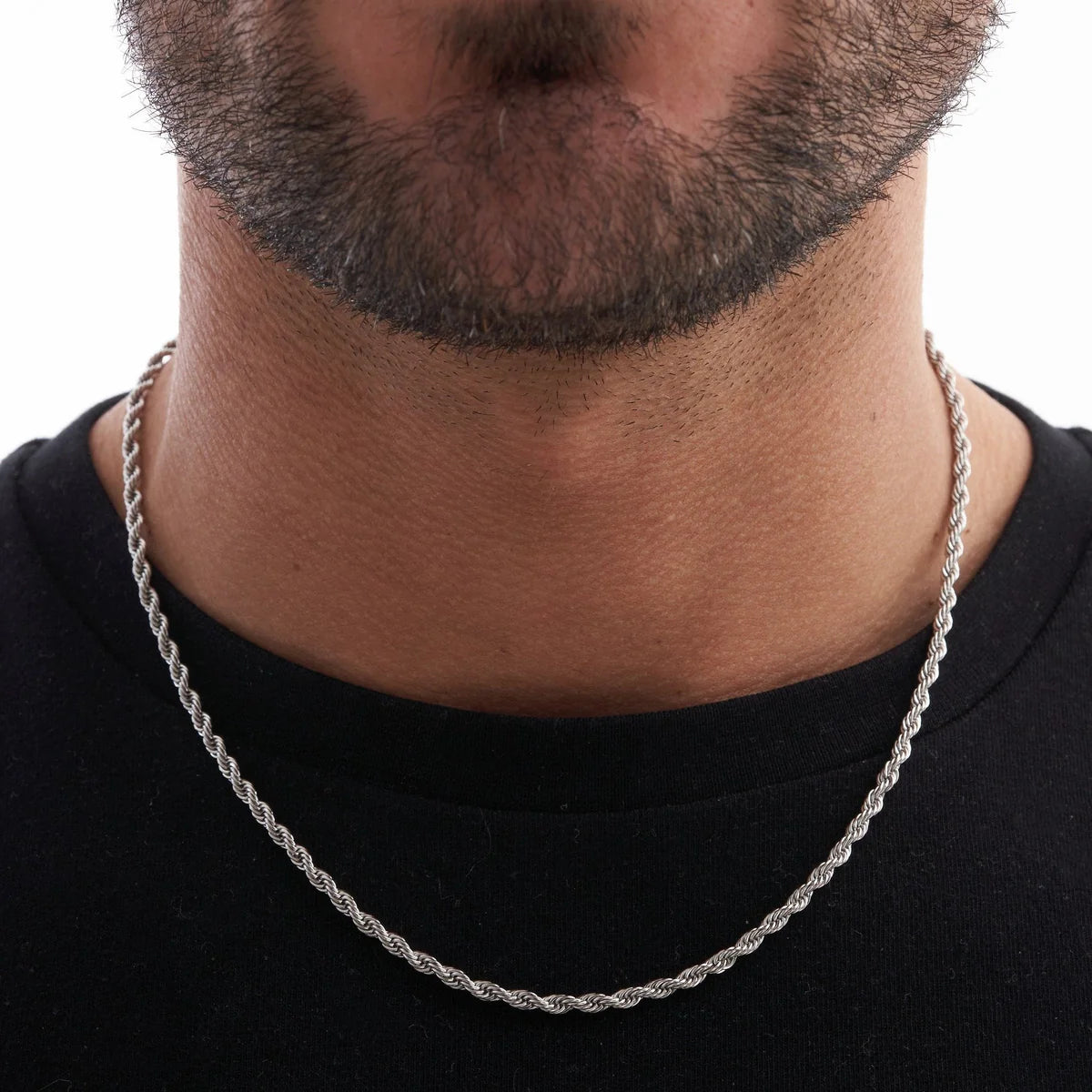 "Rope" Silver-colored Chain (3mm)