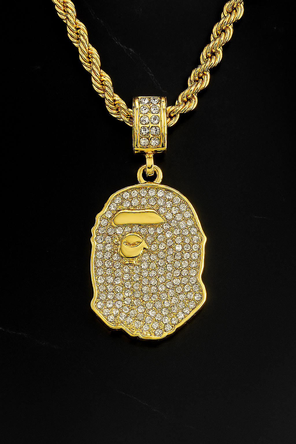 "Bape" Gold Colored Pendant