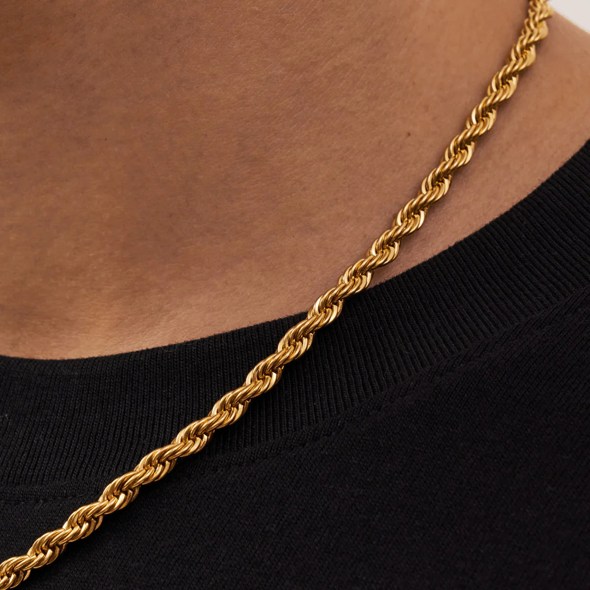 "Rope" Gold-colored Chain (5mm)