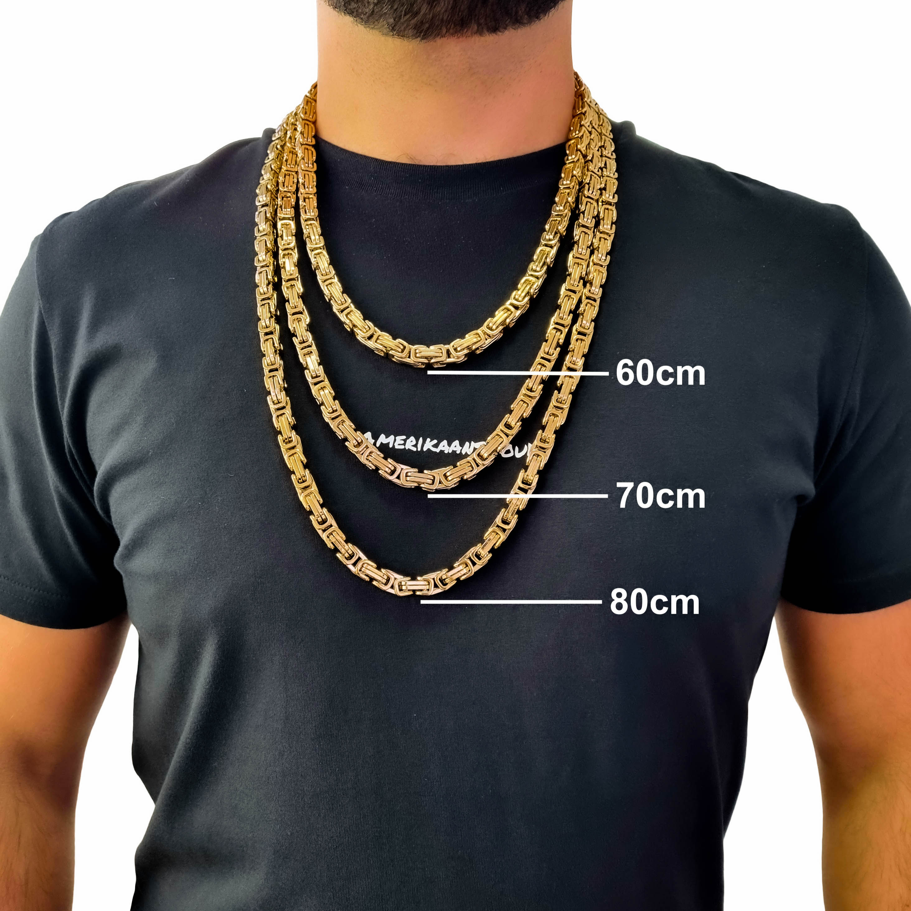 "Byzantine" Gold-Colored Chain (8mm)