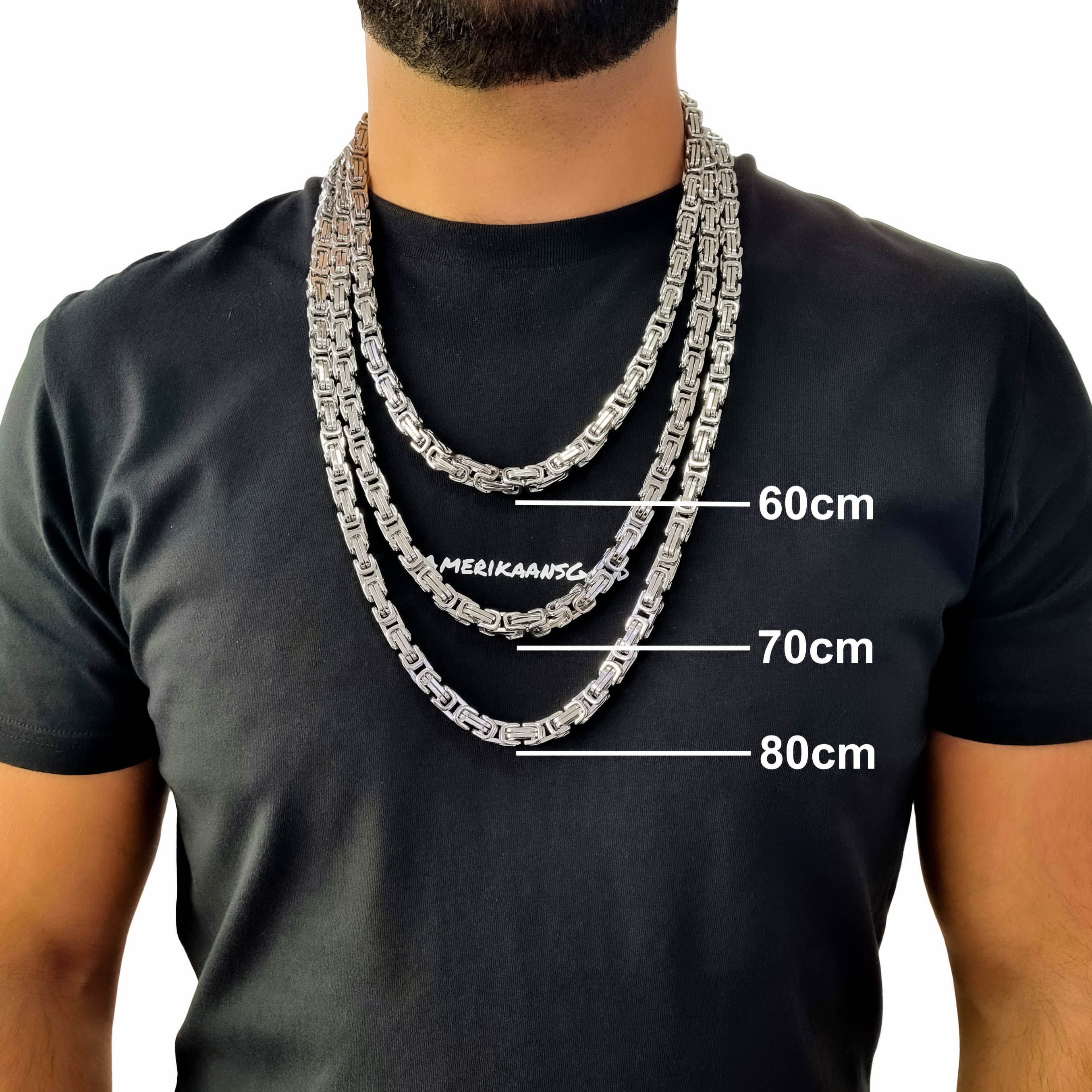 "Byzantine" Silver-colored Chain (8mm)