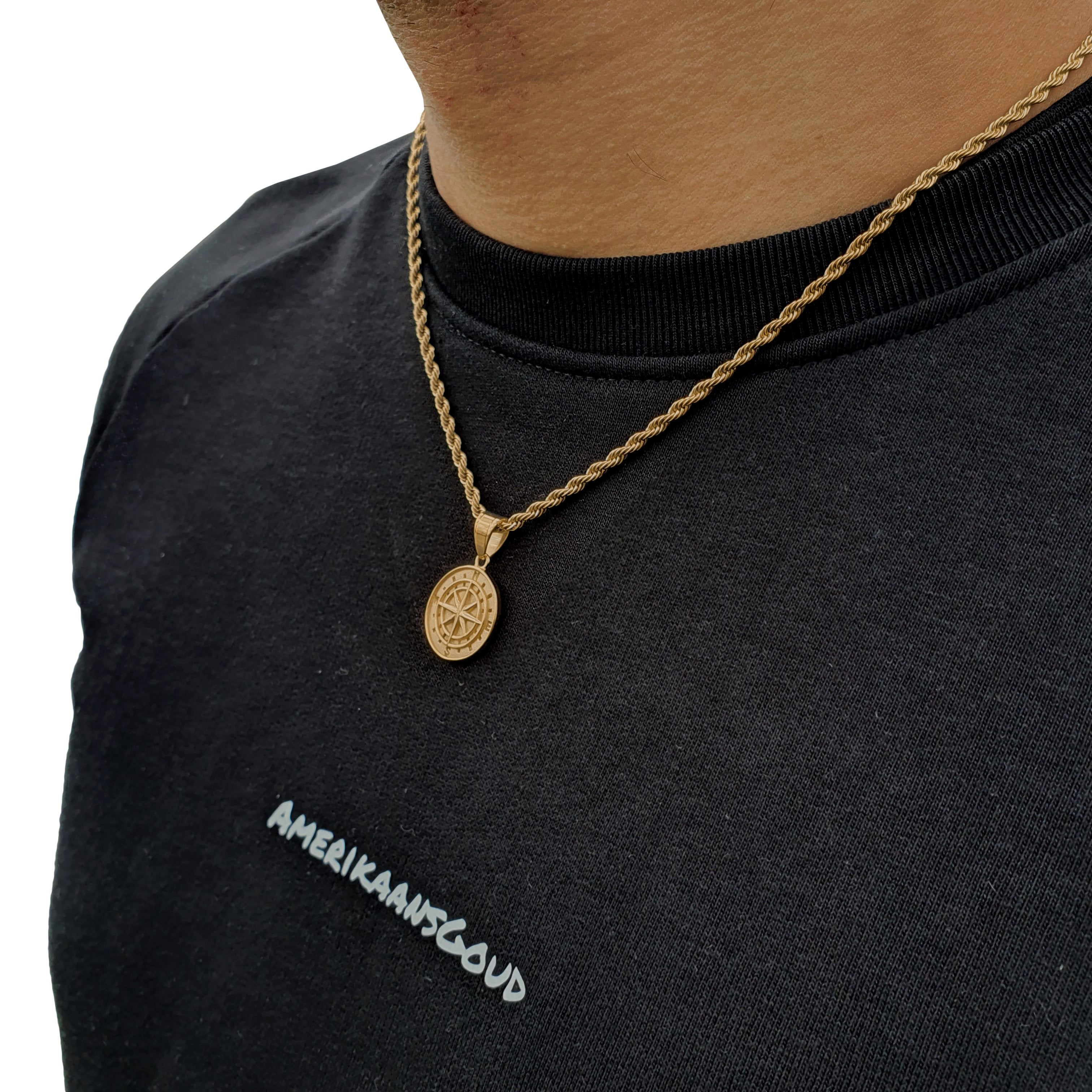 "Compass" Gold-Colored Pendant