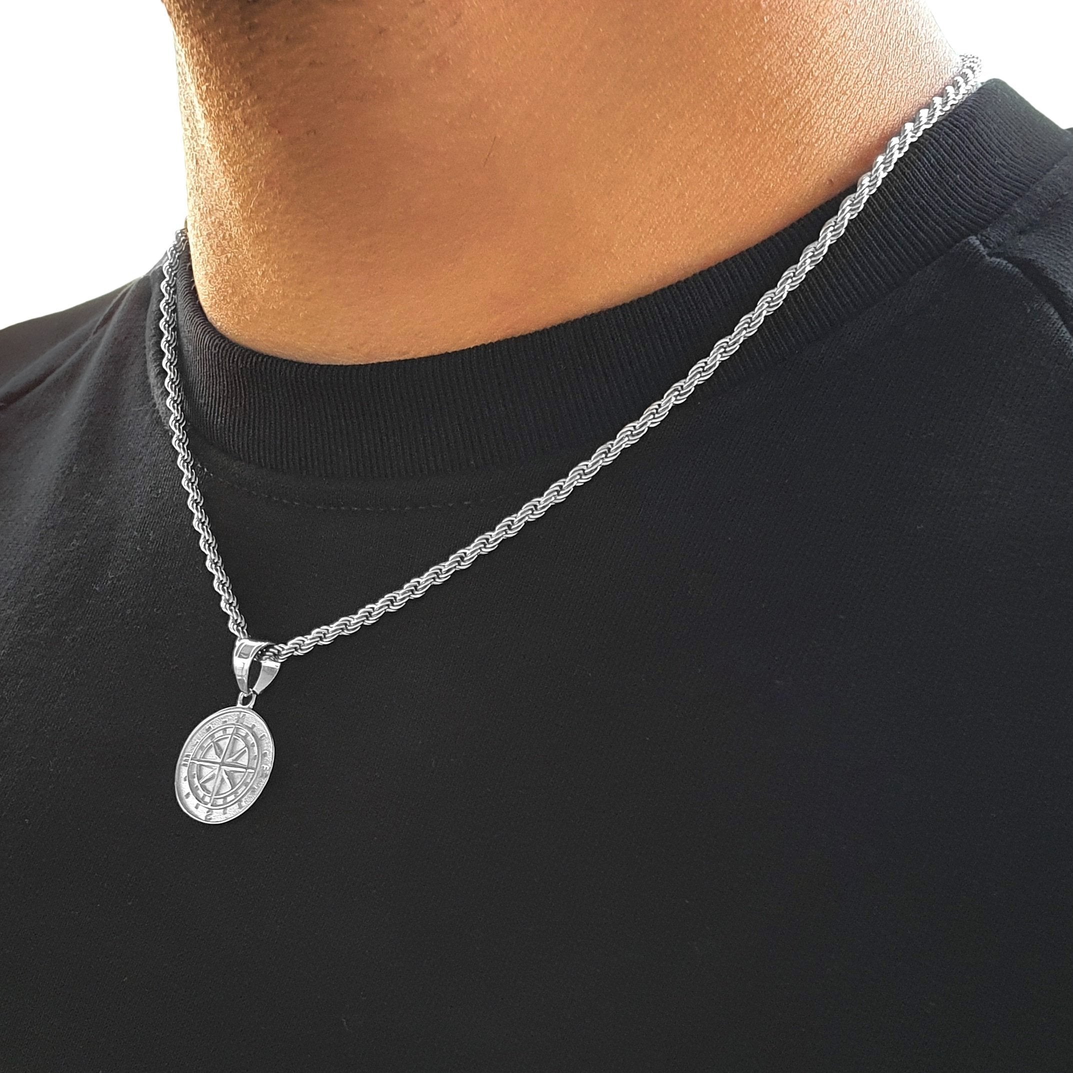 "Compass" Silver-colored Pendant