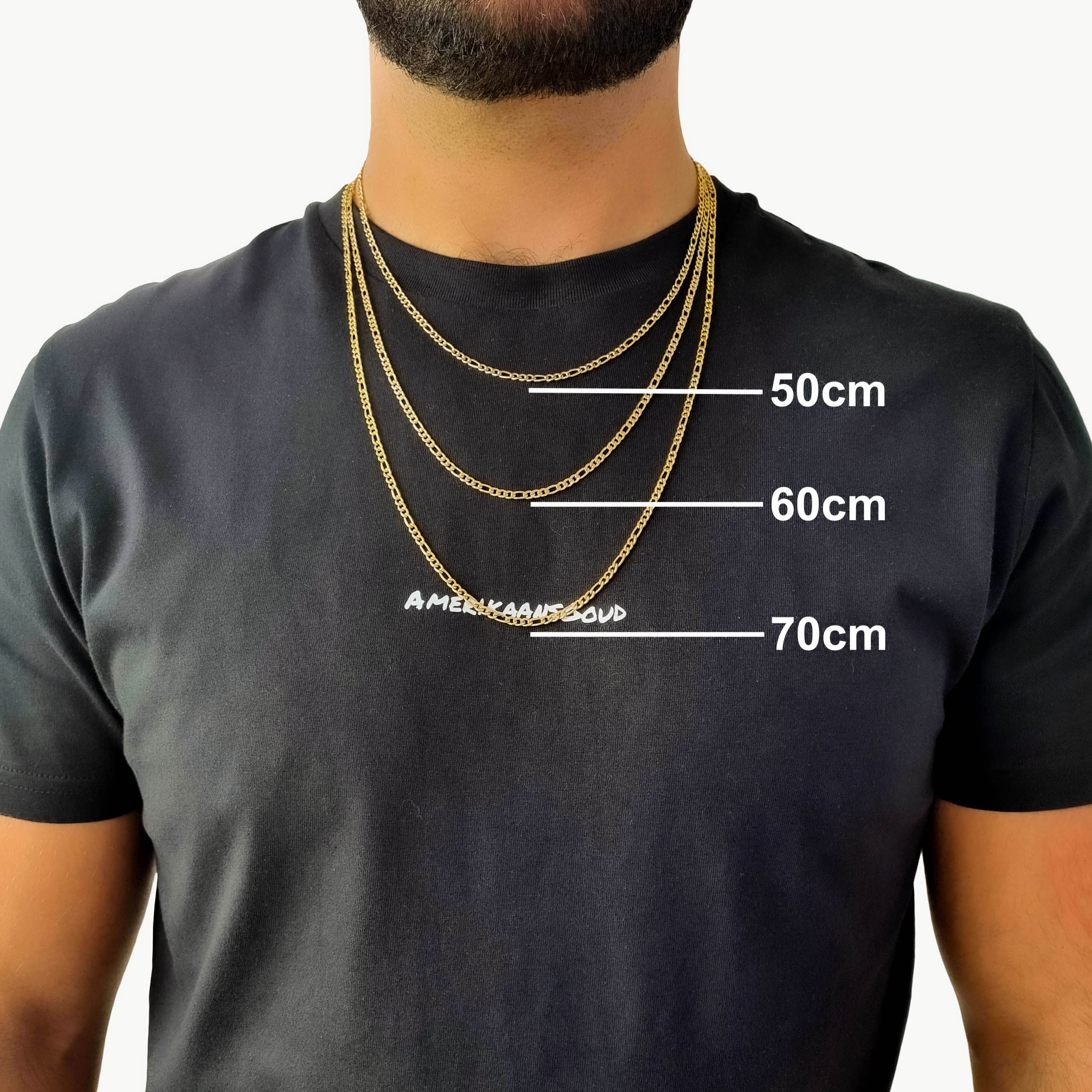 "Figaro" Gold-colored Chain (3mm)