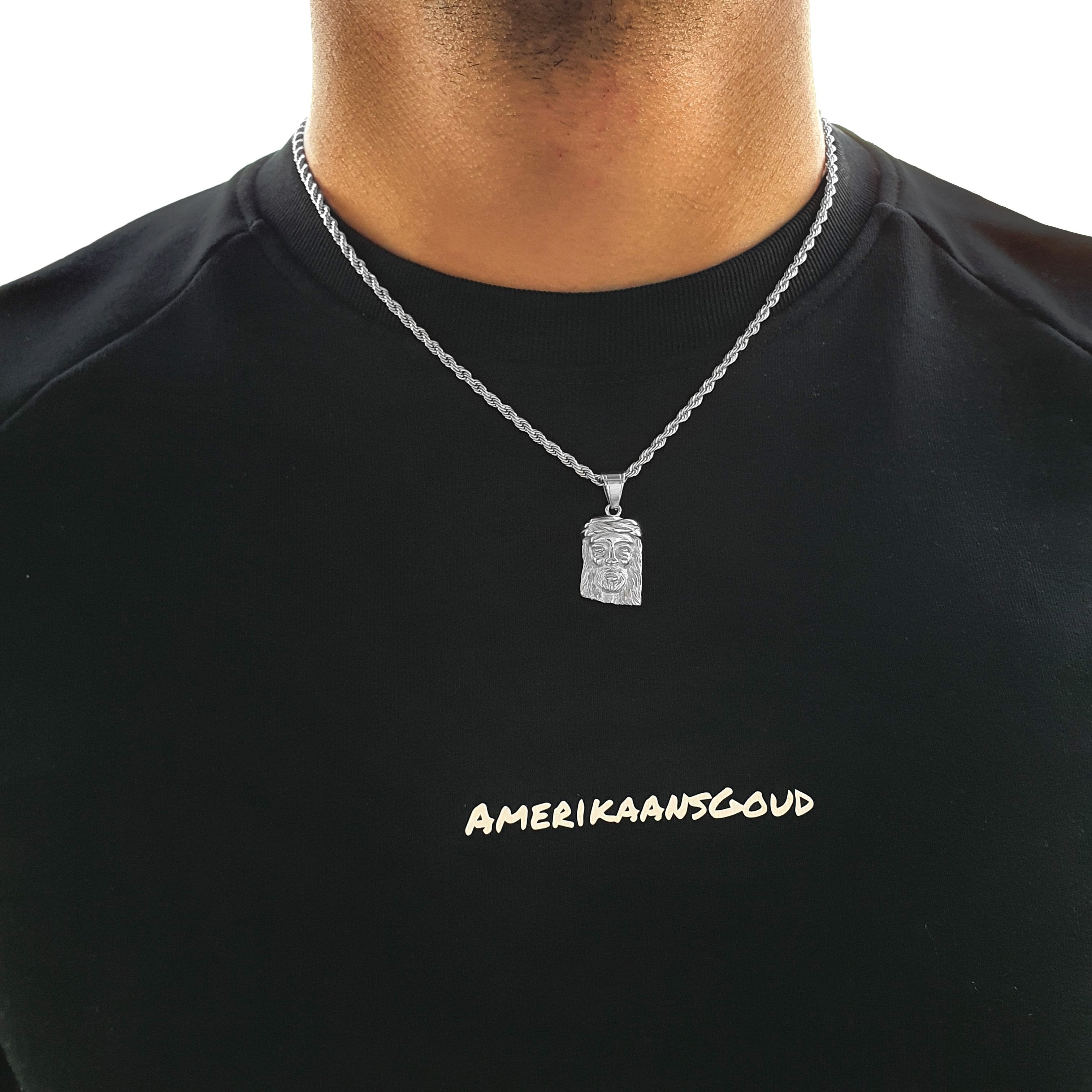 "Jesus Piece" Silver-Colored Pendant