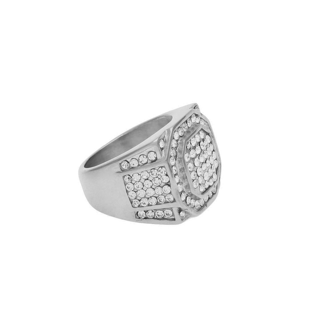 "Patron" Zilveren Ring-AmerikaansGoud
