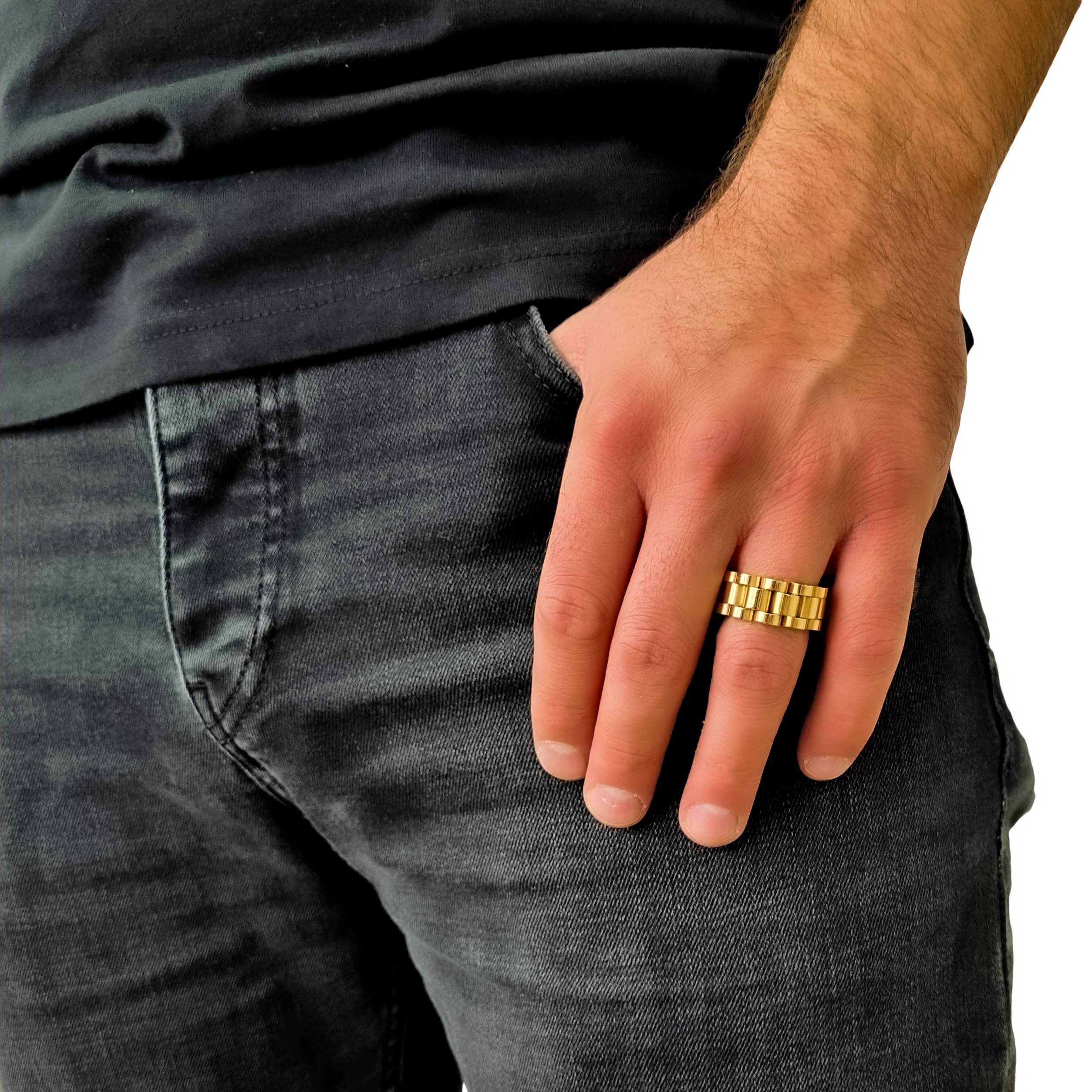 "Presidento" Gold Colored Ring