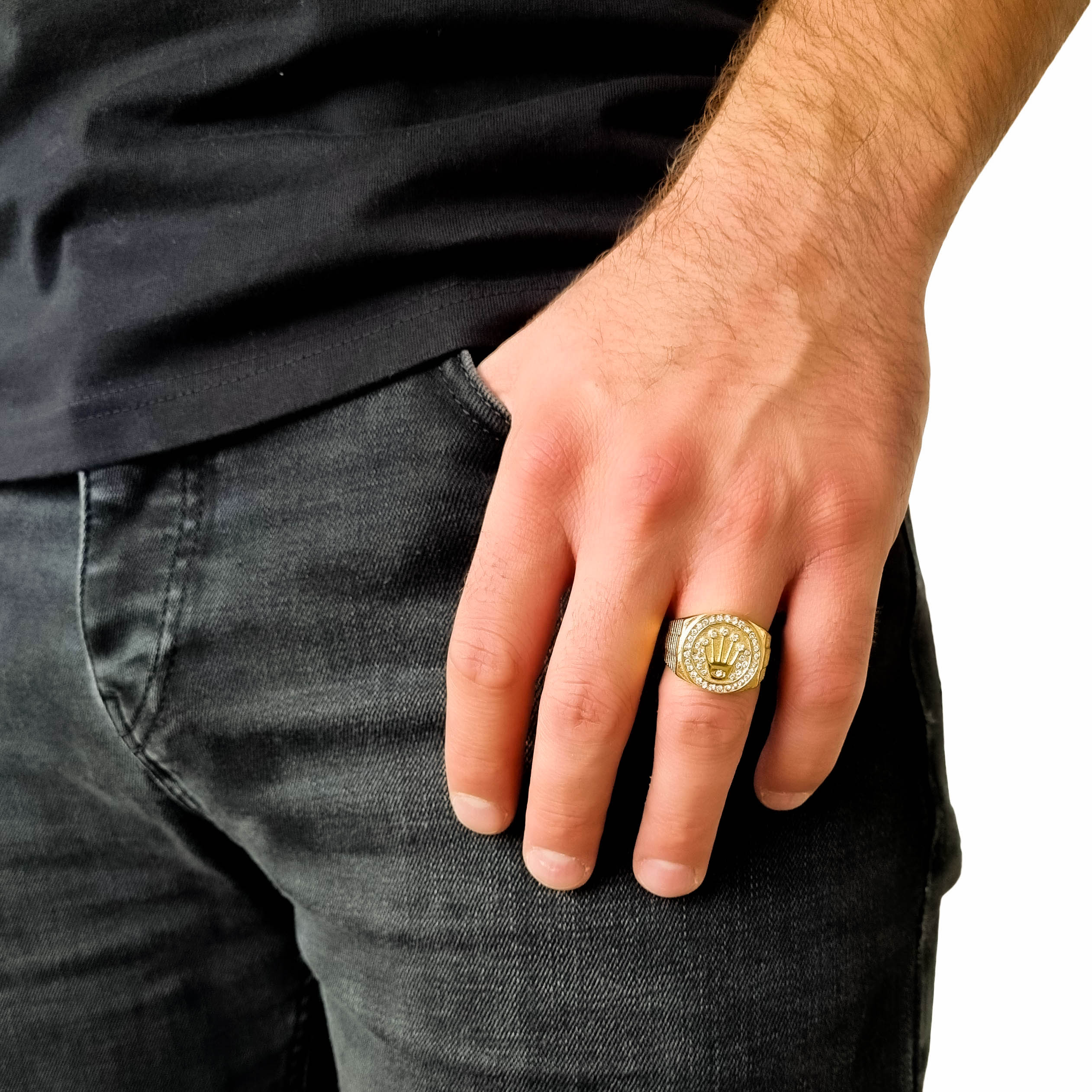 "Relax" Gold Colored Ring