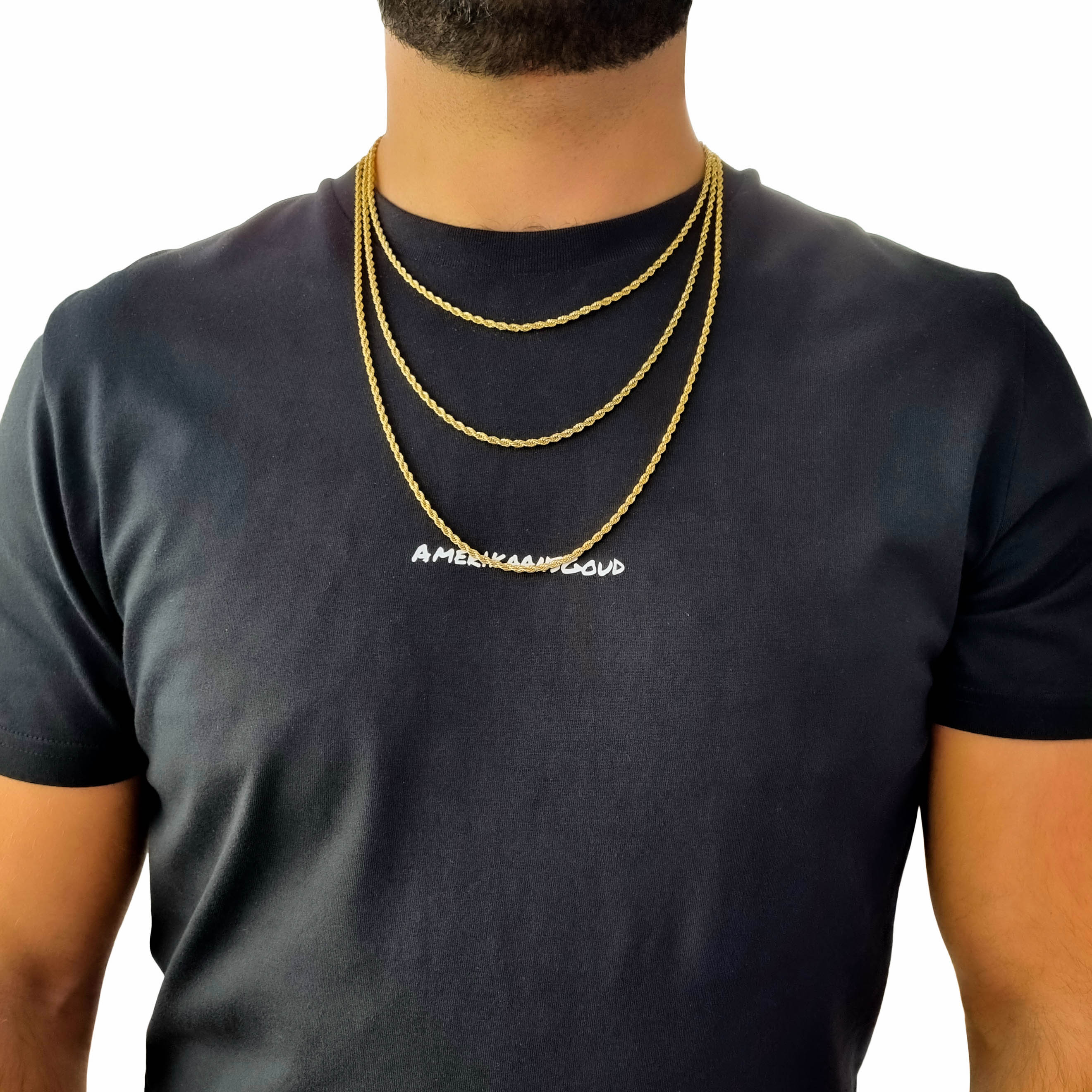 "Rope" Gold-colored Chain (3mm)