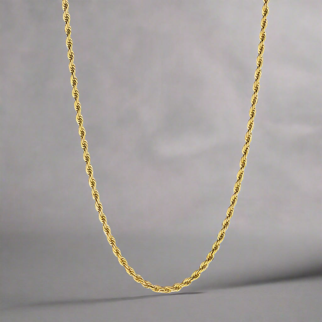 "Rope" Gold-colored Chain (3mm)