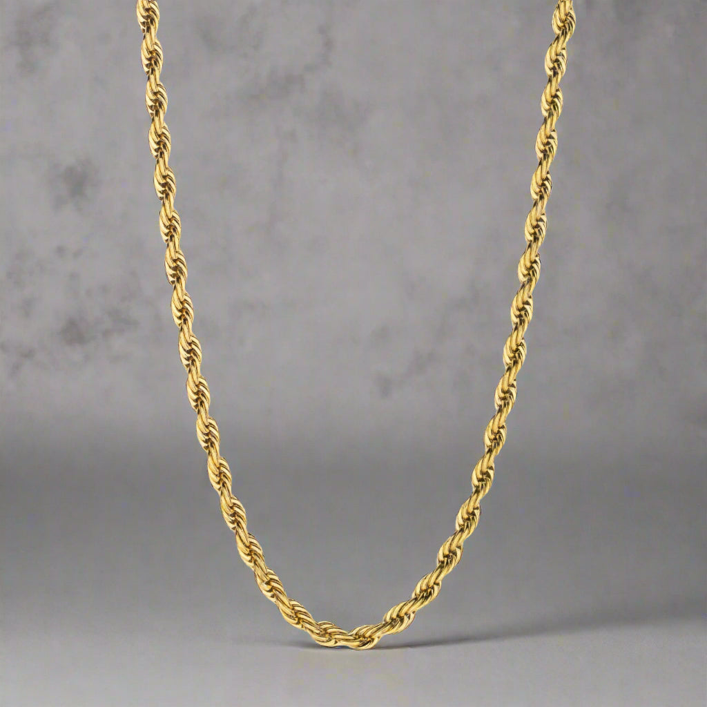 "Rope" Gold-colored Chain (5mm)