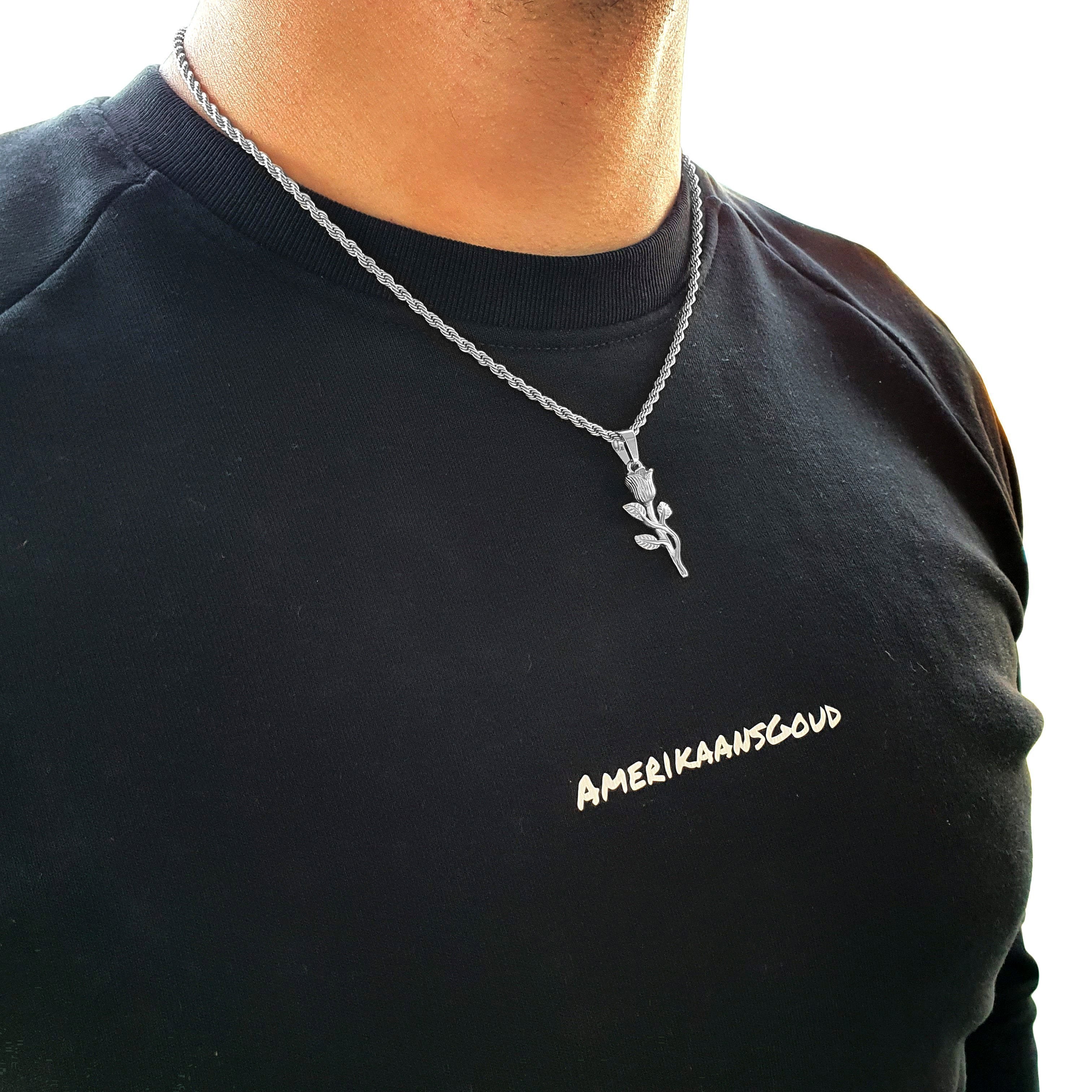 "Rose" Silver-colored Pendant