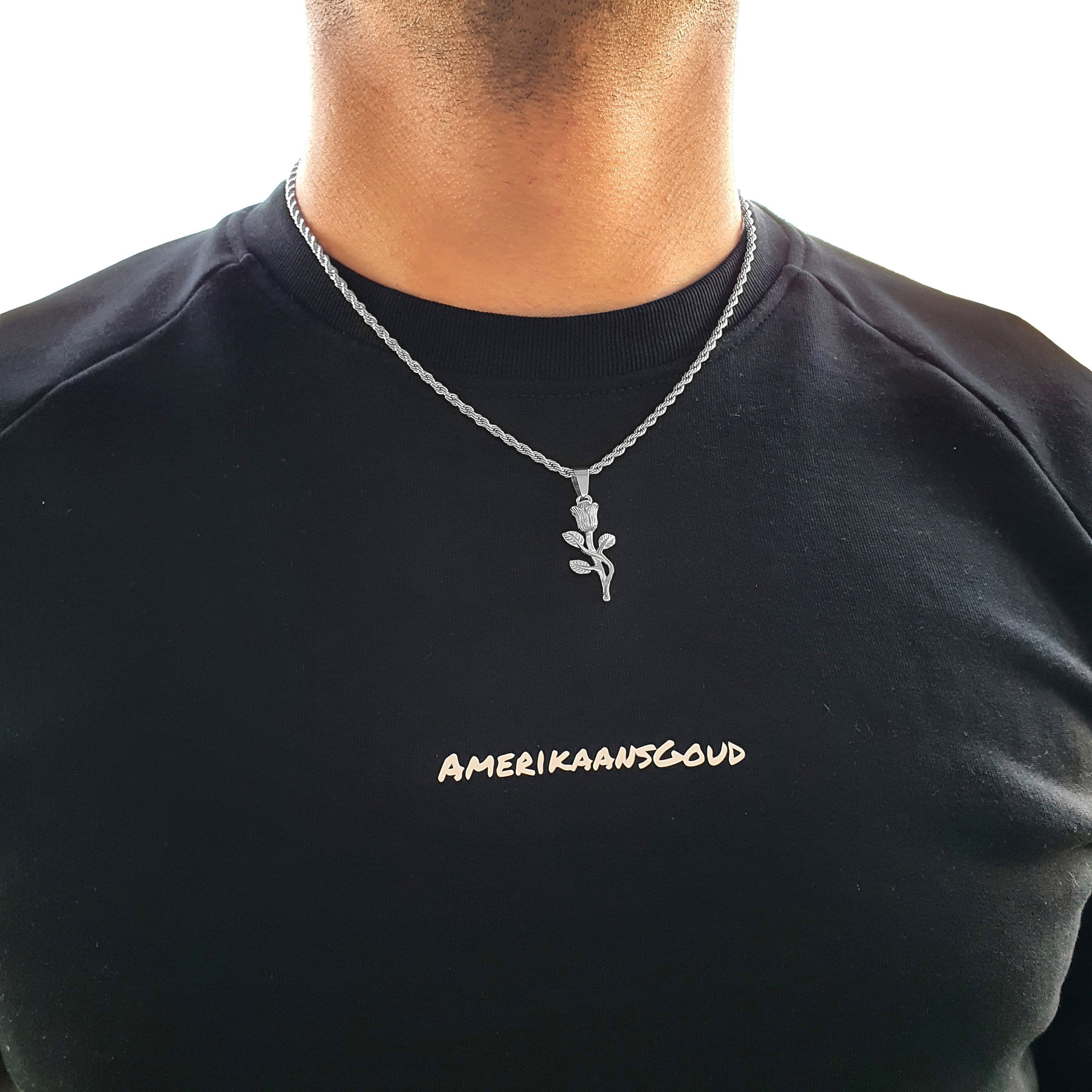 "Rose" Silver-colored Pendant
