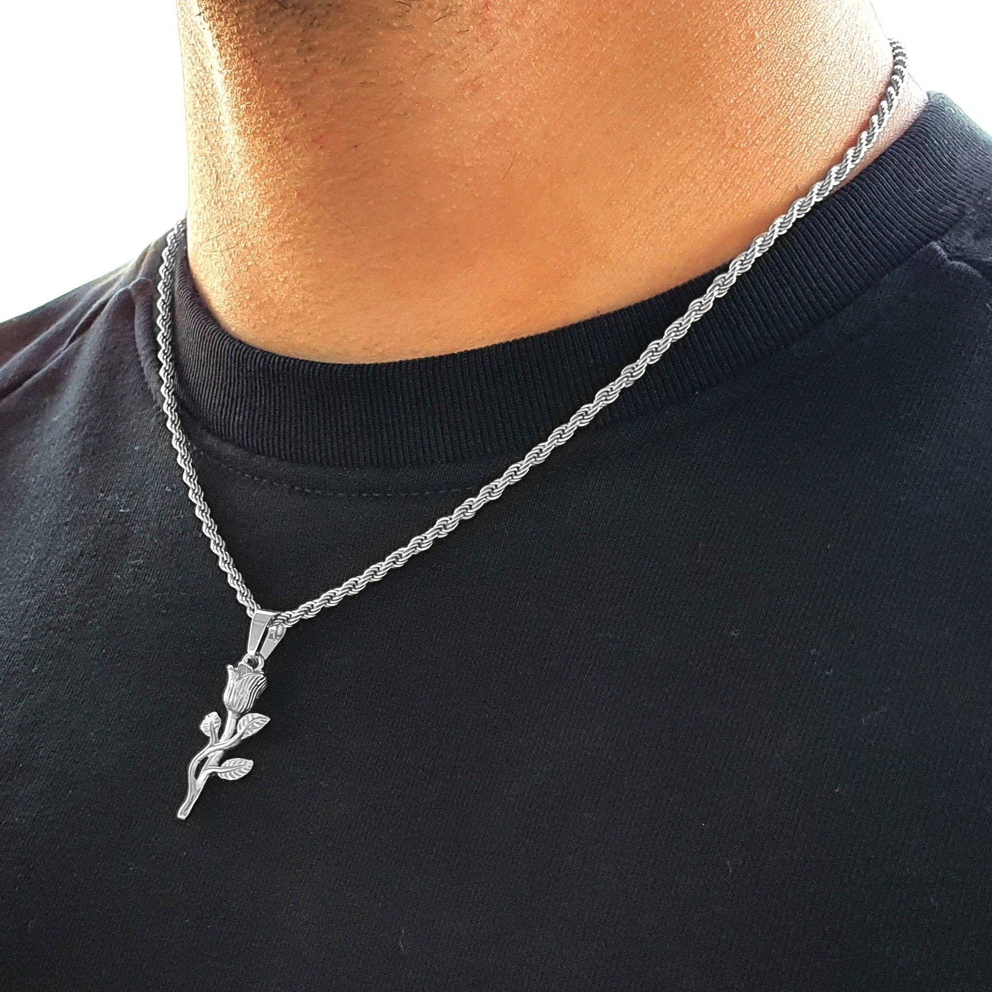 "Rose" Silver-colored Pendant