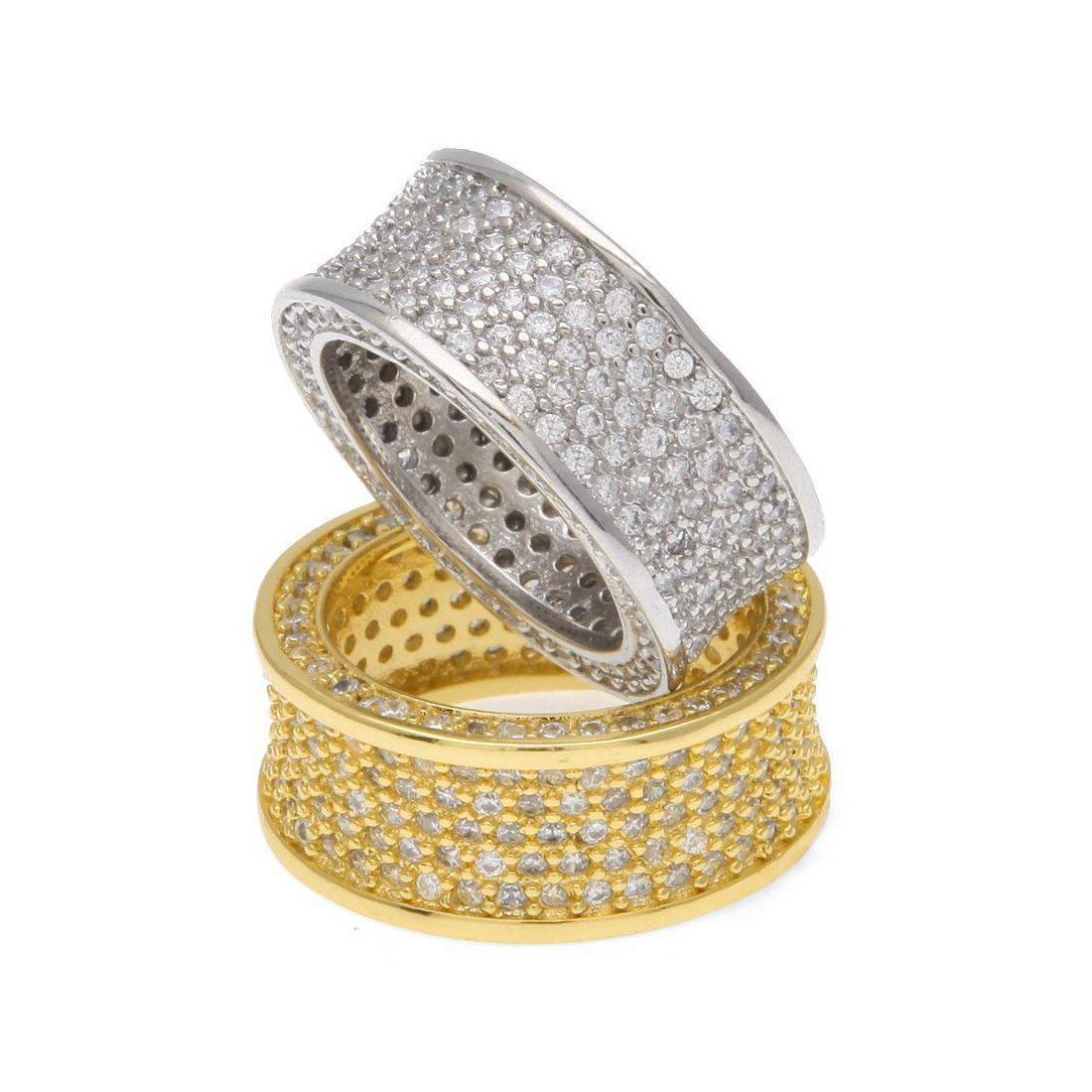 "Round" Zilveren Ring-AmerikaansGoud