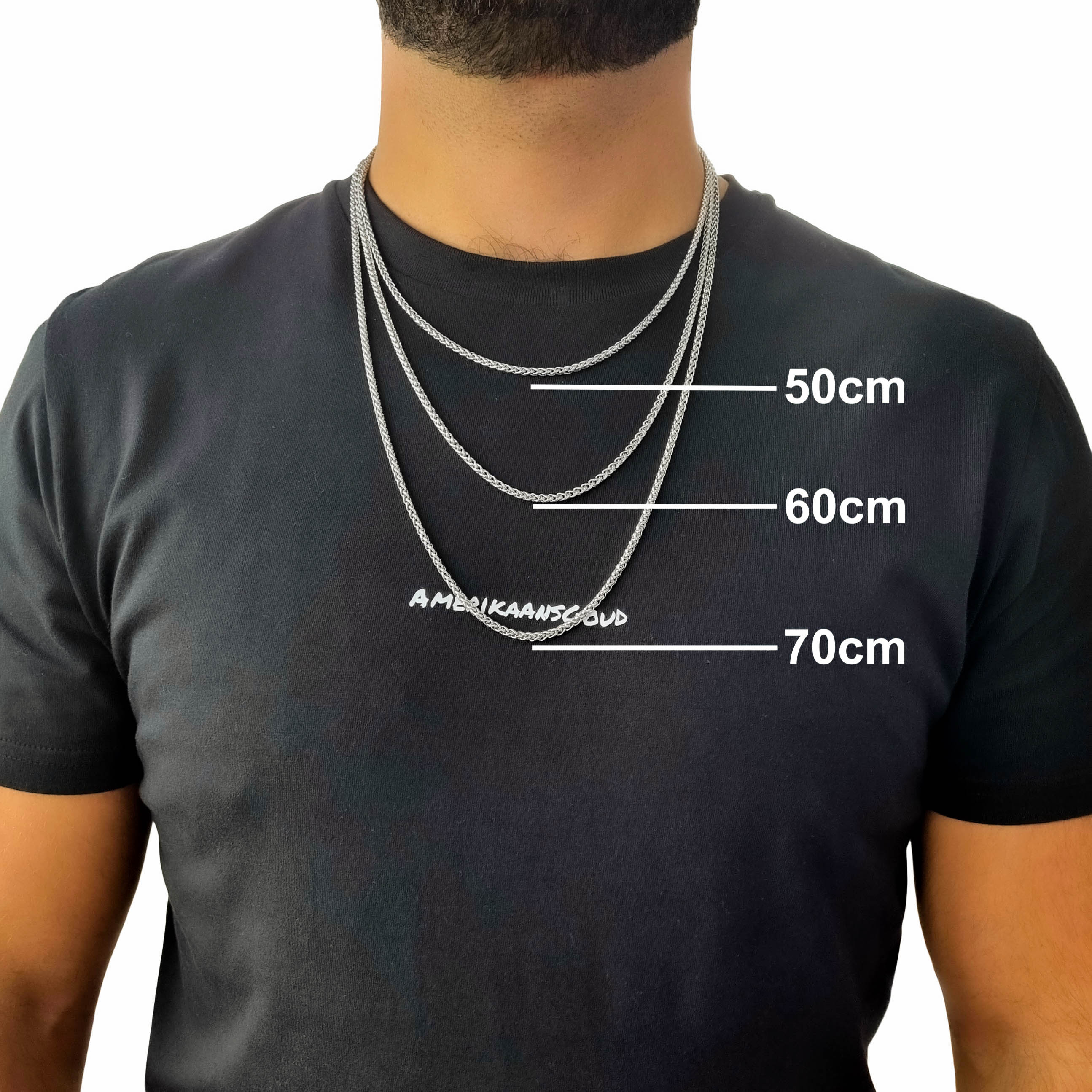 "Wheat" Silver-Colored Chain (3mm)