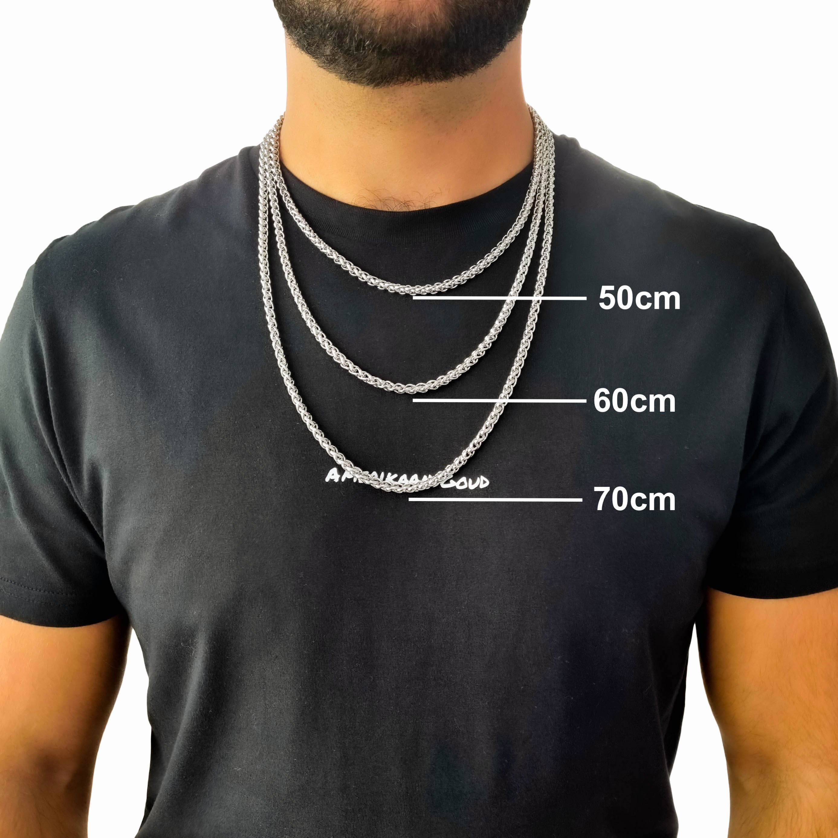 "Wheat" Silver-Colored Chain (5mm)