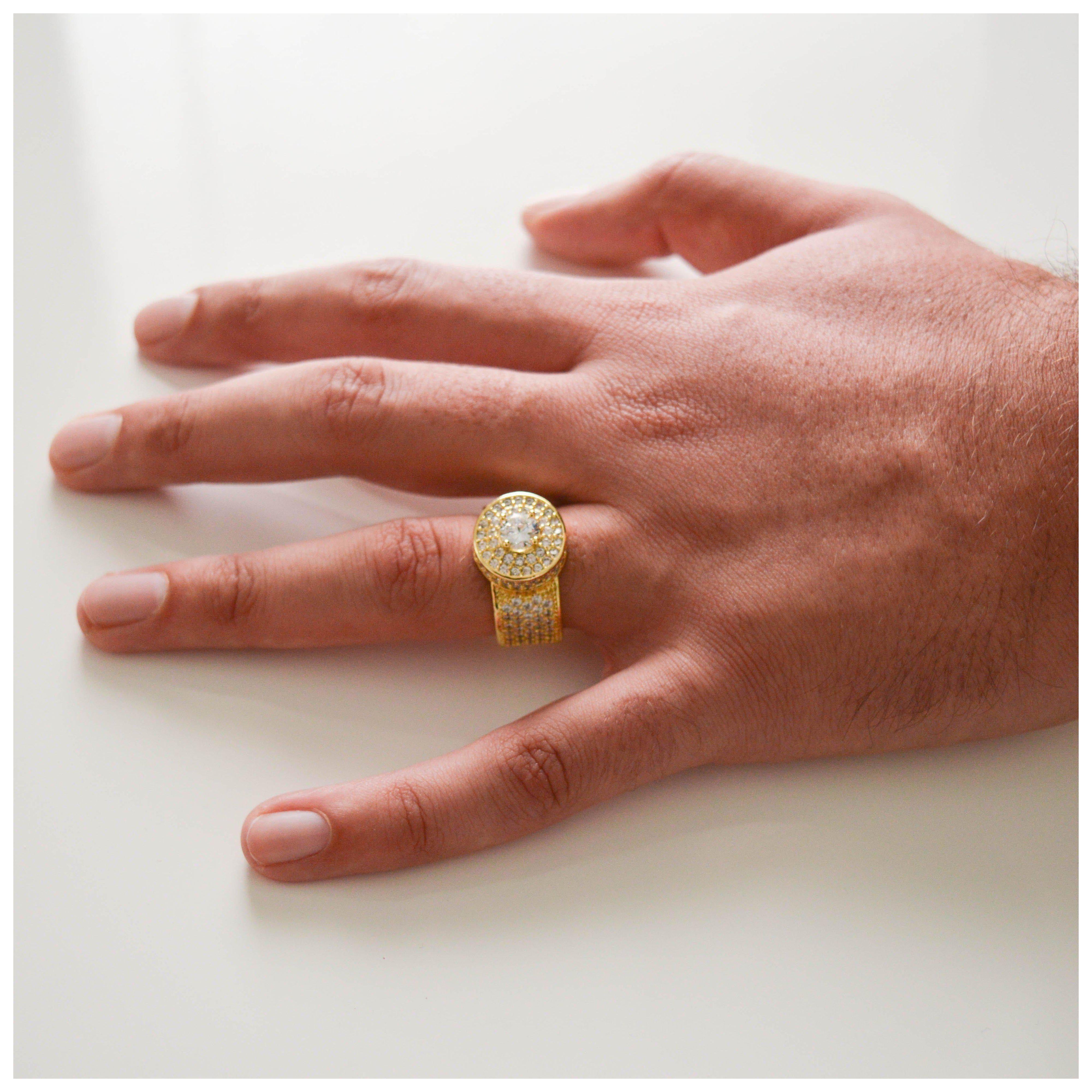 "Zirkonia" Gouden Ring-AmerikaansGoud