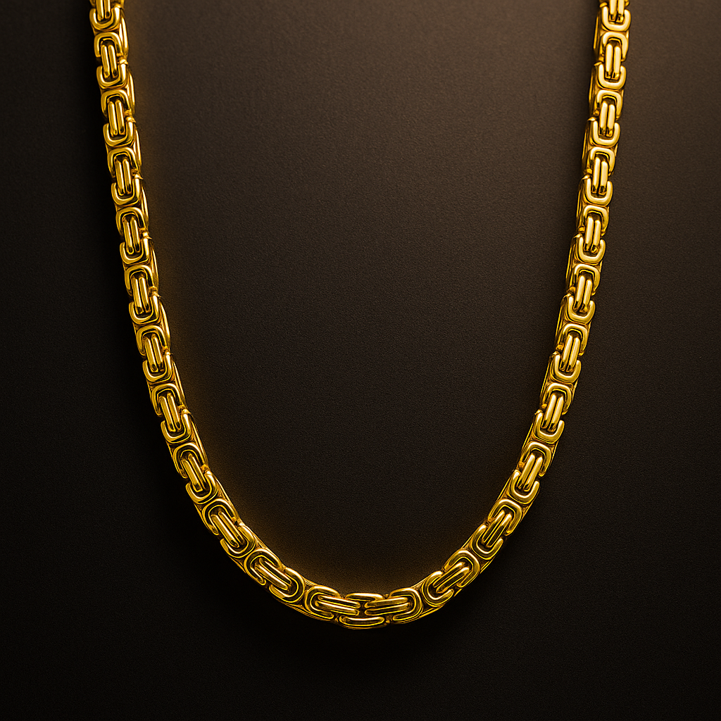 "Byzantine" Gold-Colored Chain (8mm)