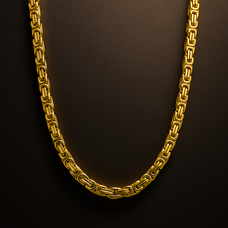 "Byzantine" Gold-Colored Chain (8mm)