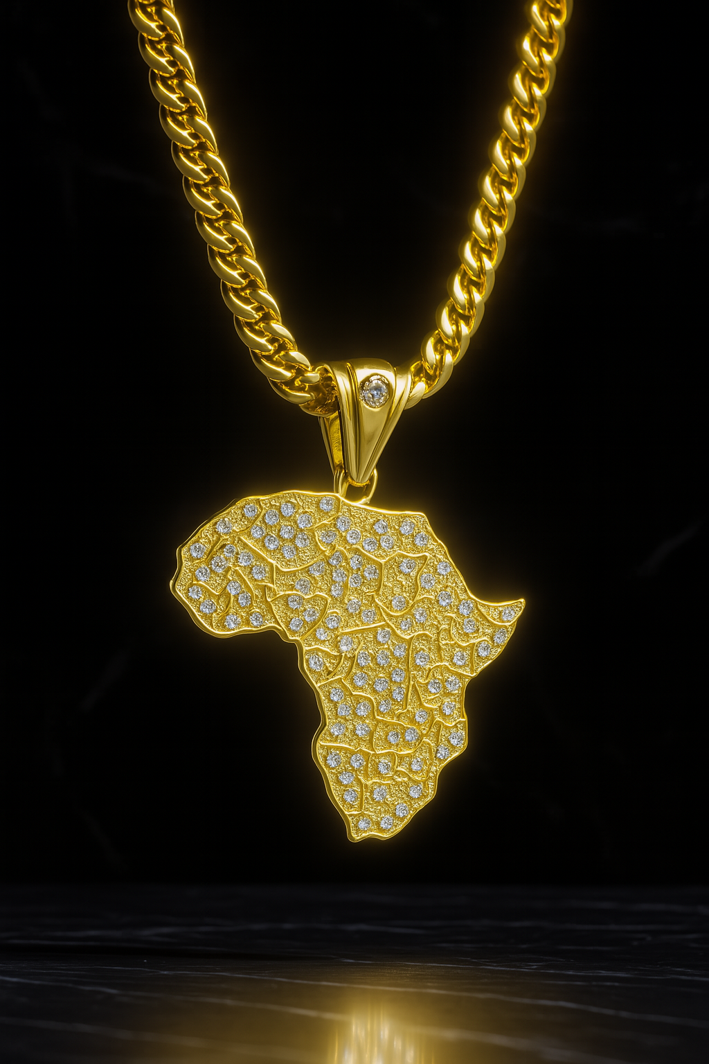 "Africa" ​​Gold Colored Pendant