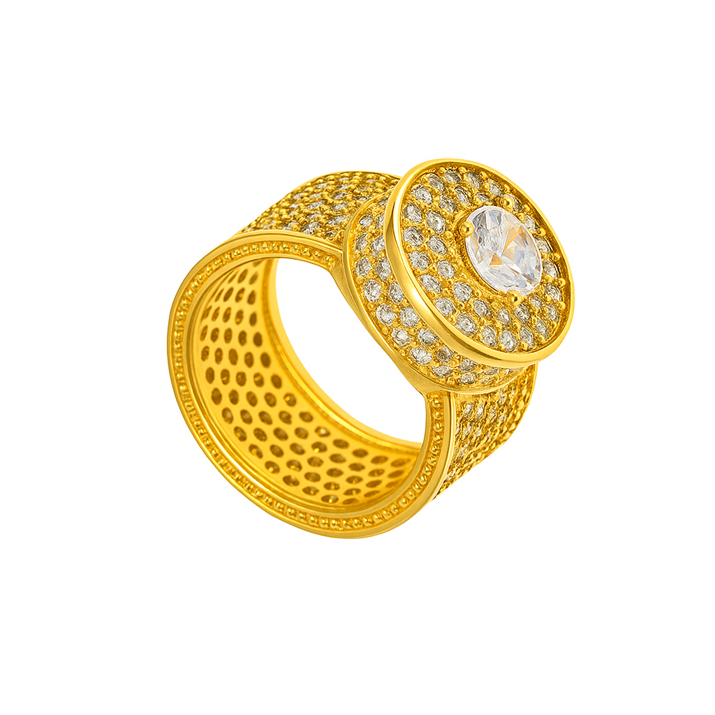 "Zirconia" Gold Colored Ring