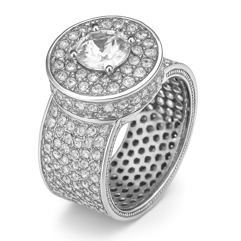"Zirconia" Silver Colored Ring