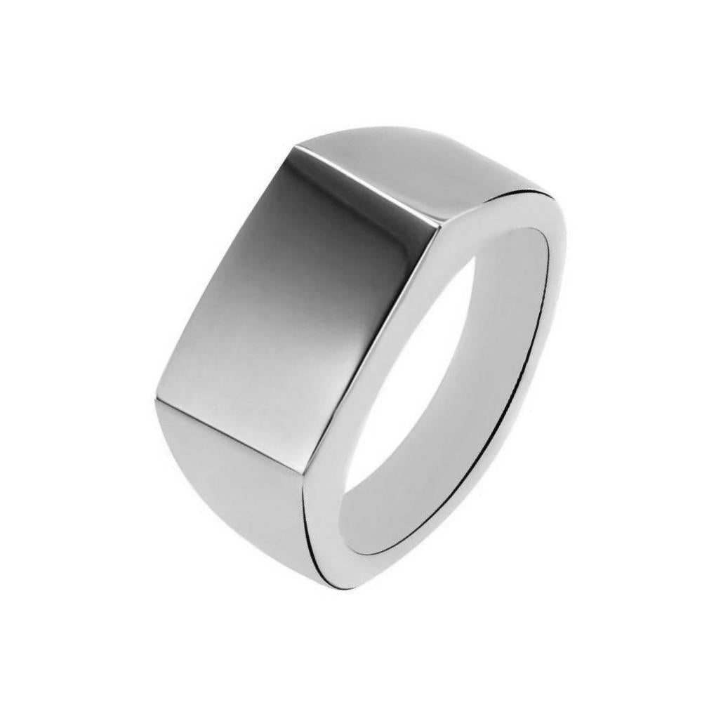 "Blank" Silver-colored Ring