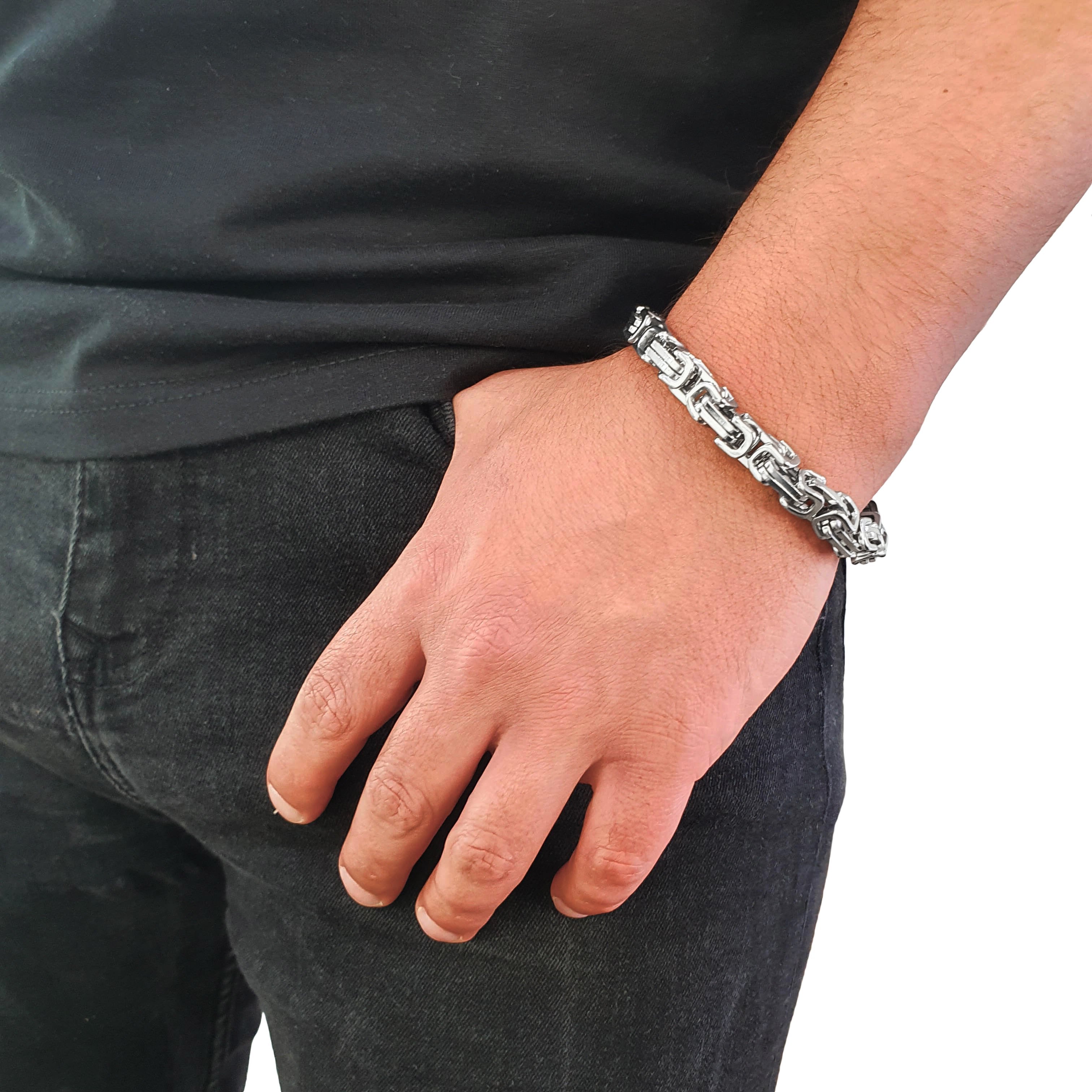 "Byzantine" Silver-colored Bracelet (8mm)