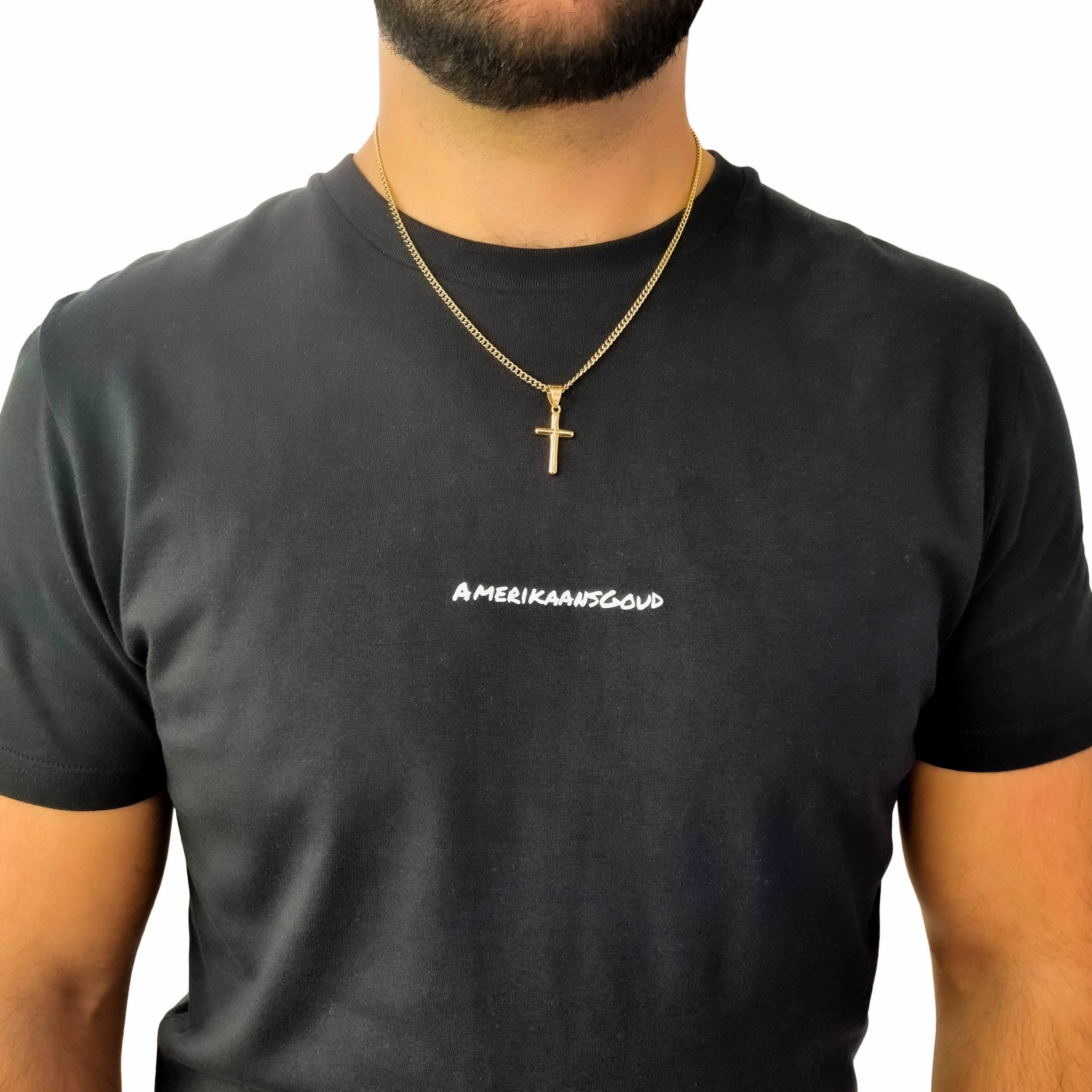 "Clean Cross" Gold-Colored Pendant