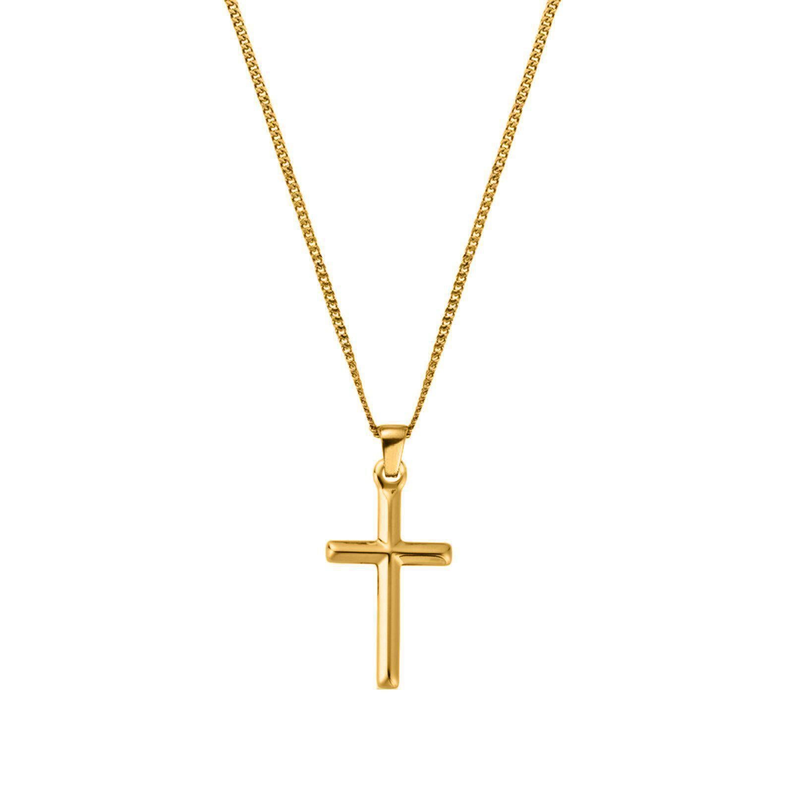 "Clean Cross" Gold-Colored Pendant
