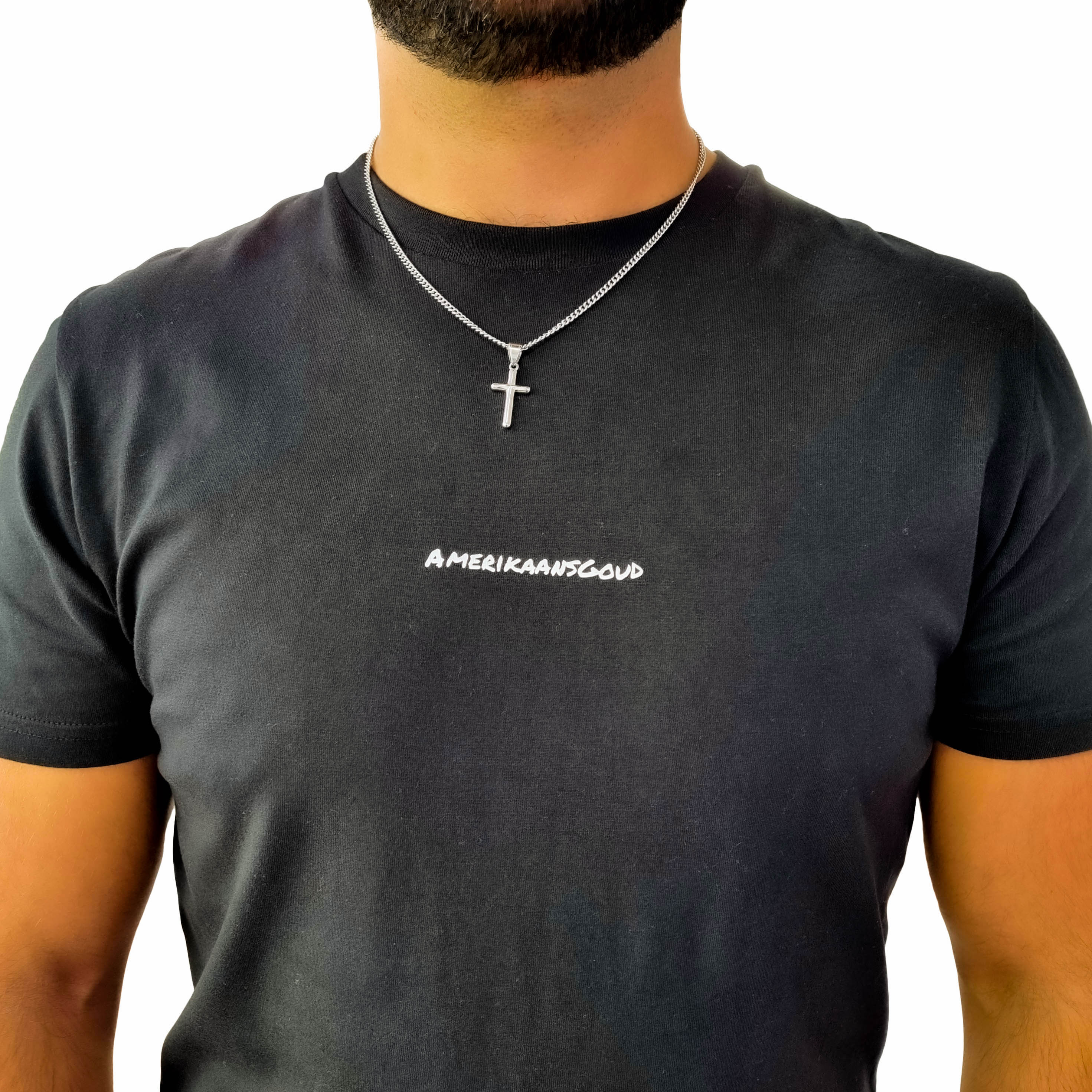 "Clean Cross" Silver-Colored Pendant