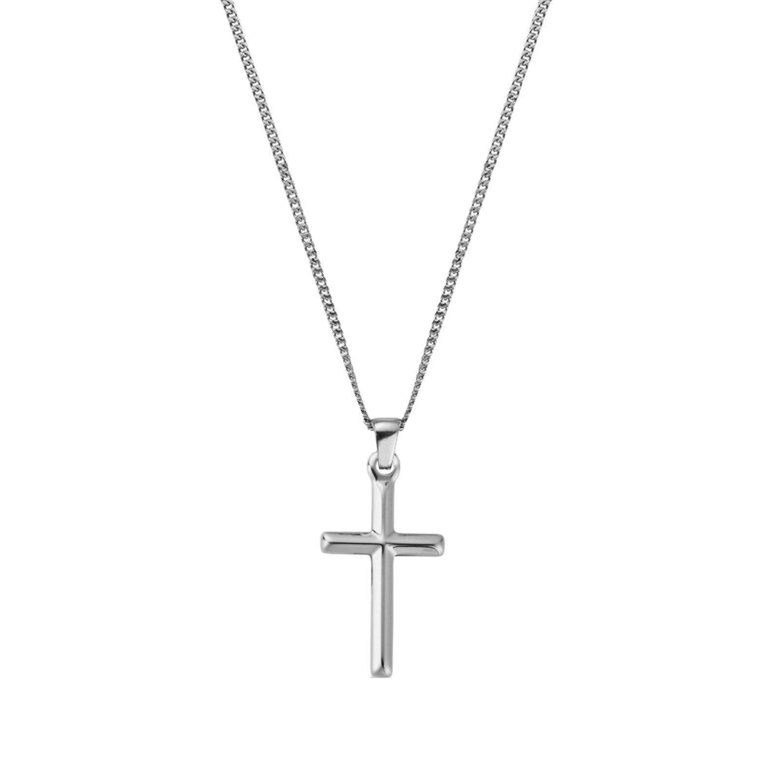 "Clean Cross" Silver-Colored Pendant