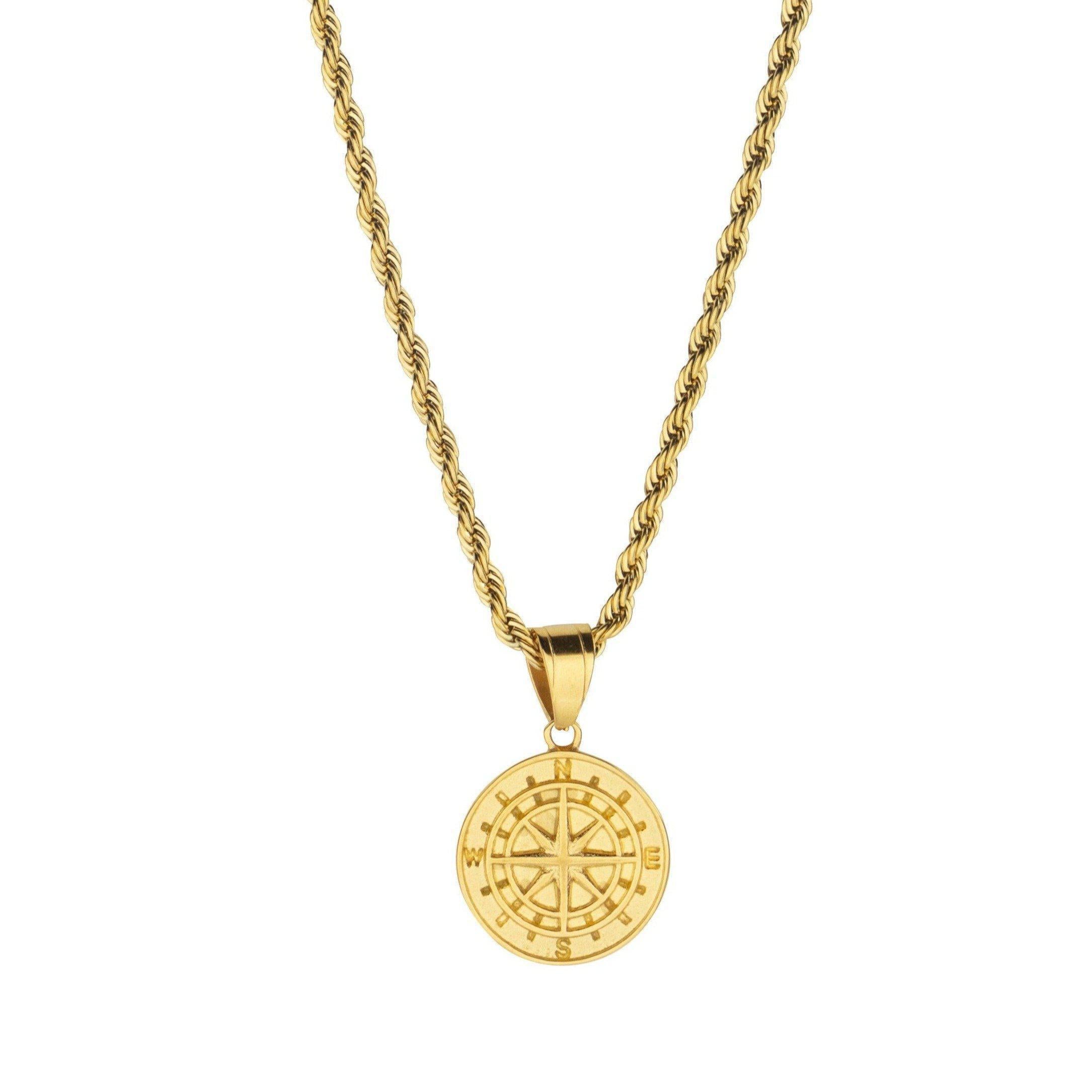 "Compass" Gold-Colored Pendant