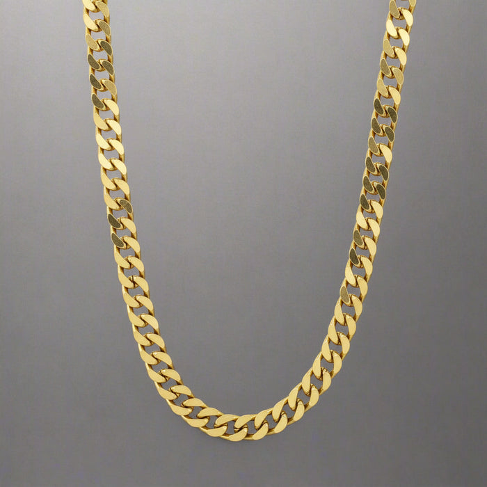 "Cuban" Gold-Colored Chain (3mm)