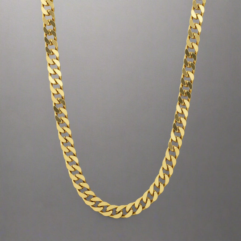 "Cuban" Gold-Colored Chain (3mm)