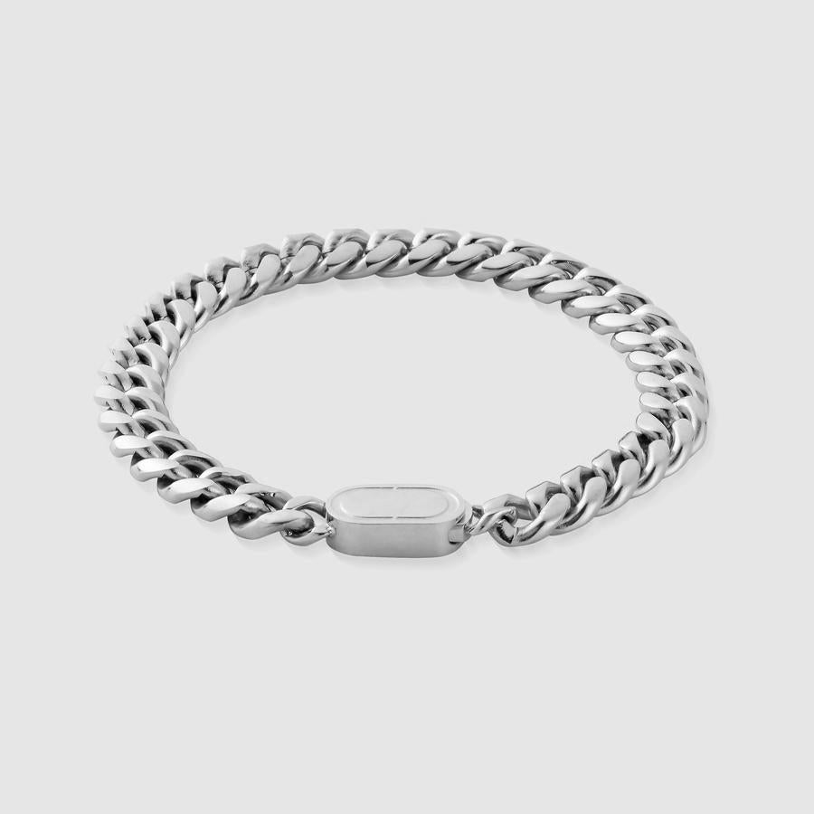 "Cuban" Silver-colored Bracelet (8mm)