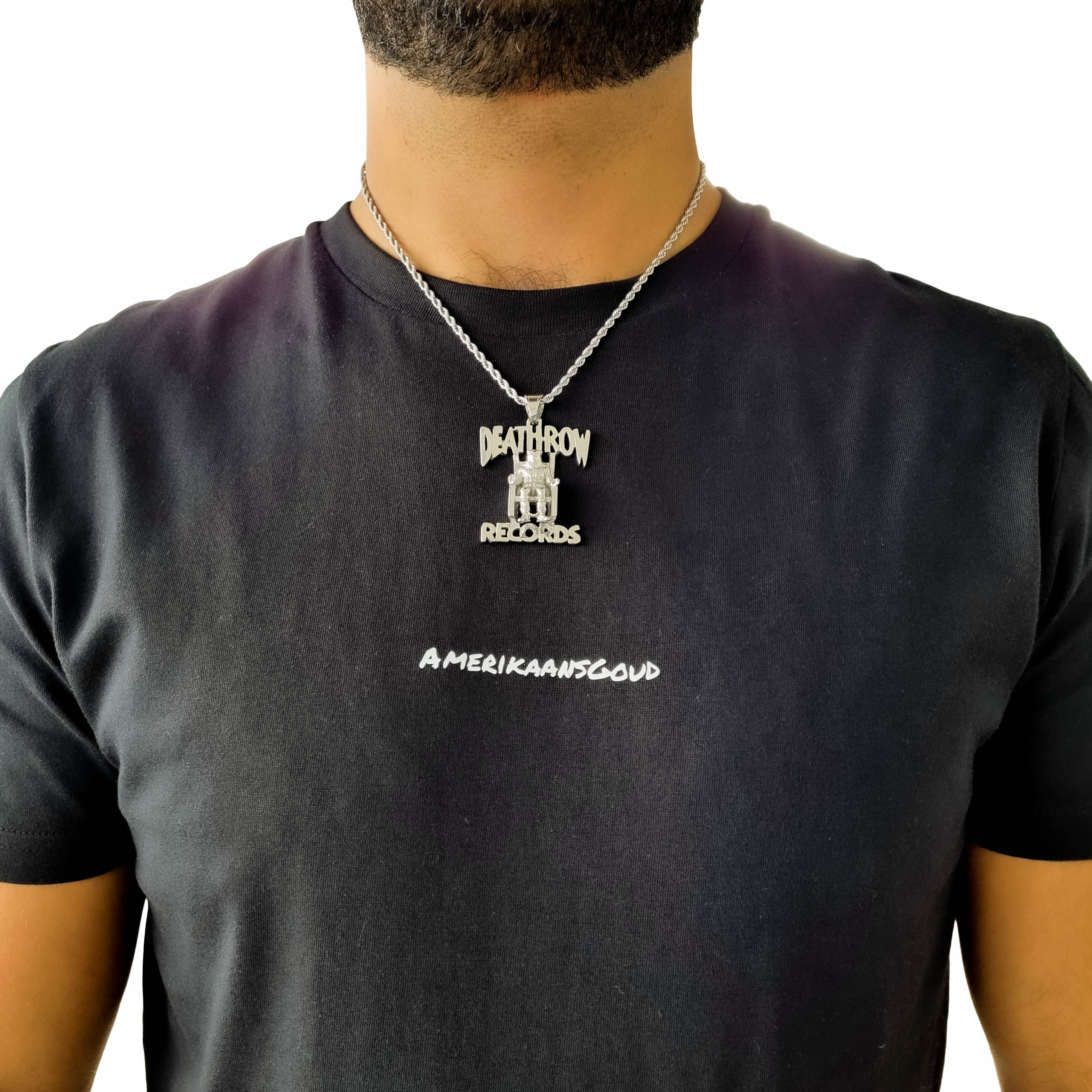 "Deathrow" Silver-Colored Pendant