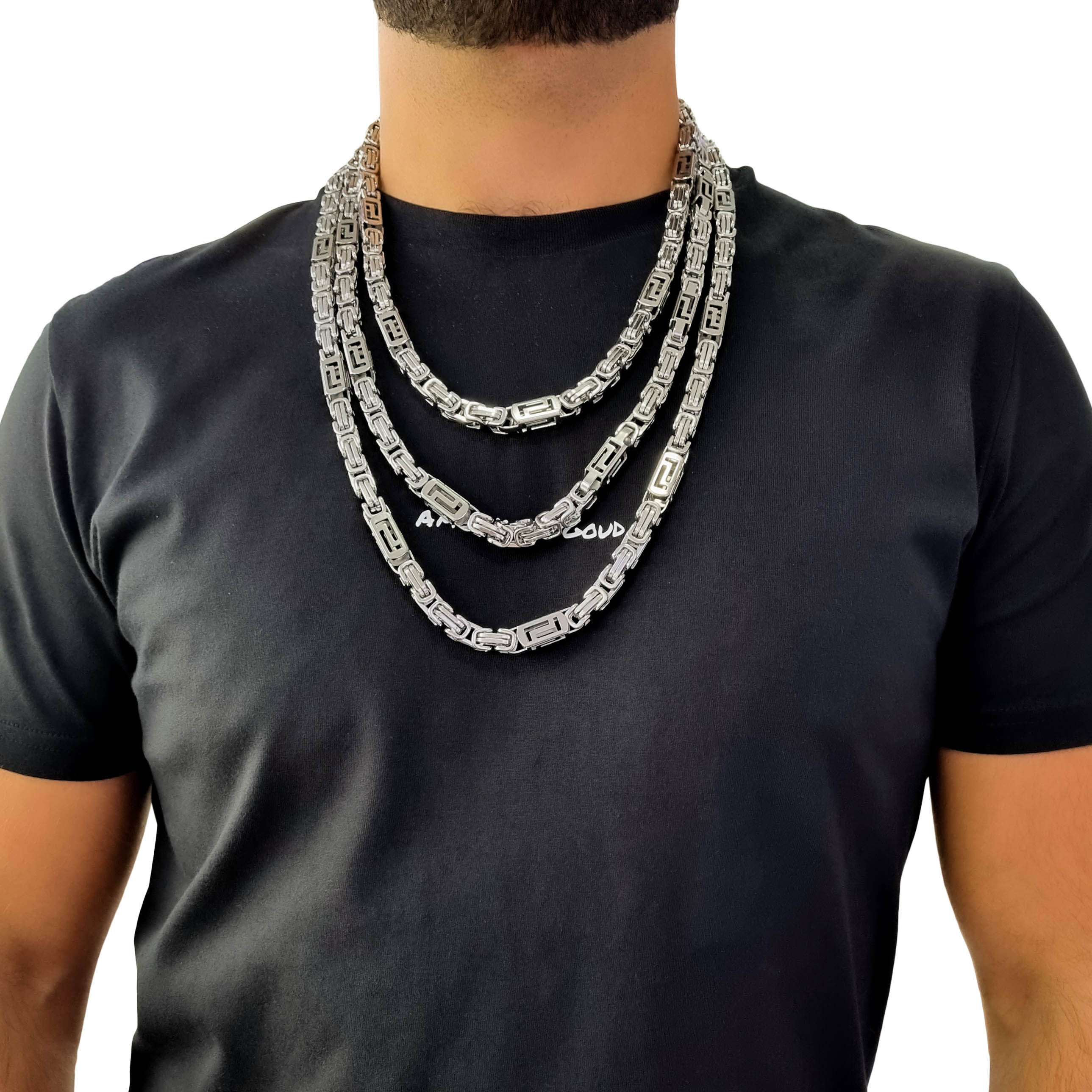 "El Chapo" Silver-Colored Necklace (8mm)