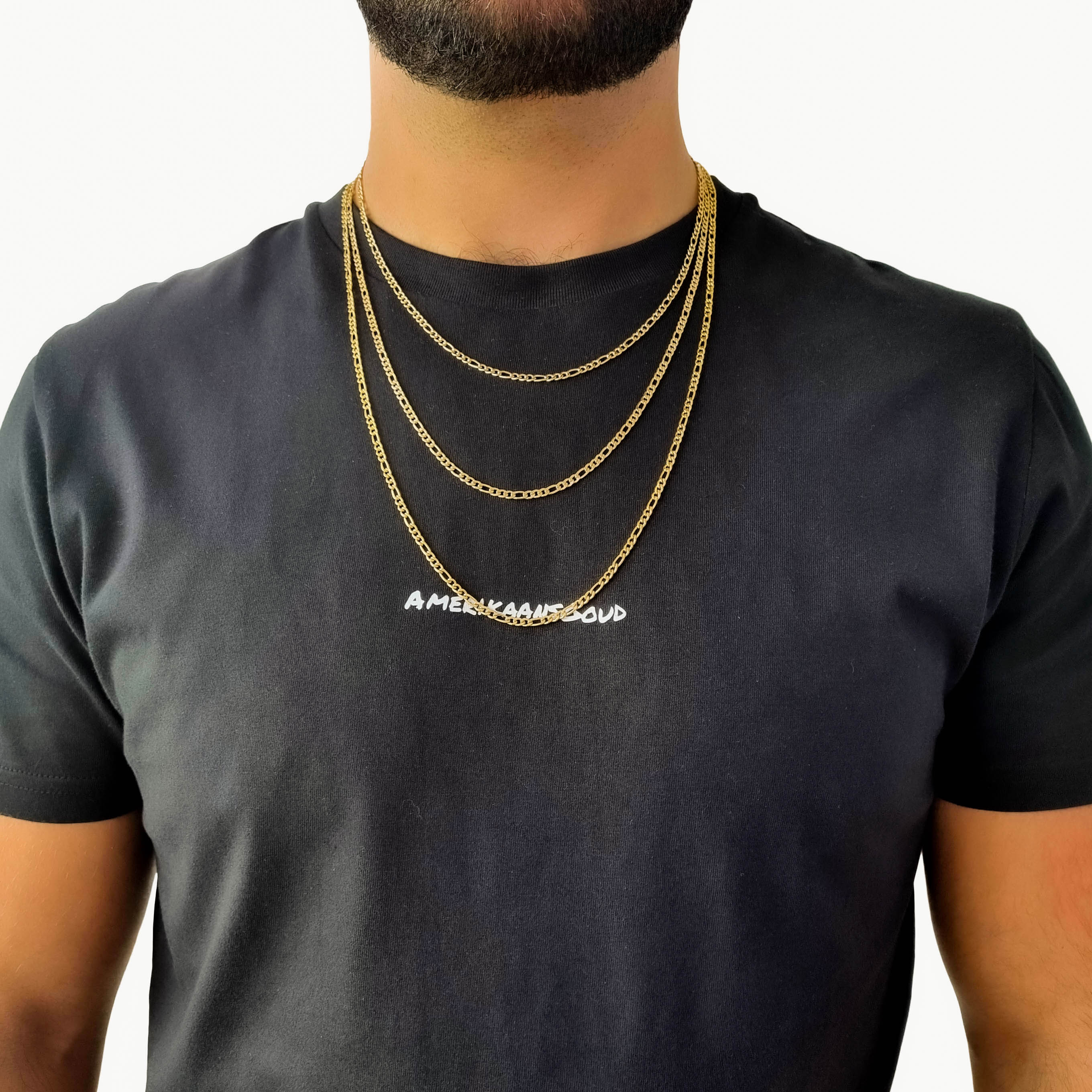 "Figaro" Gold-colored Chain (3mm)