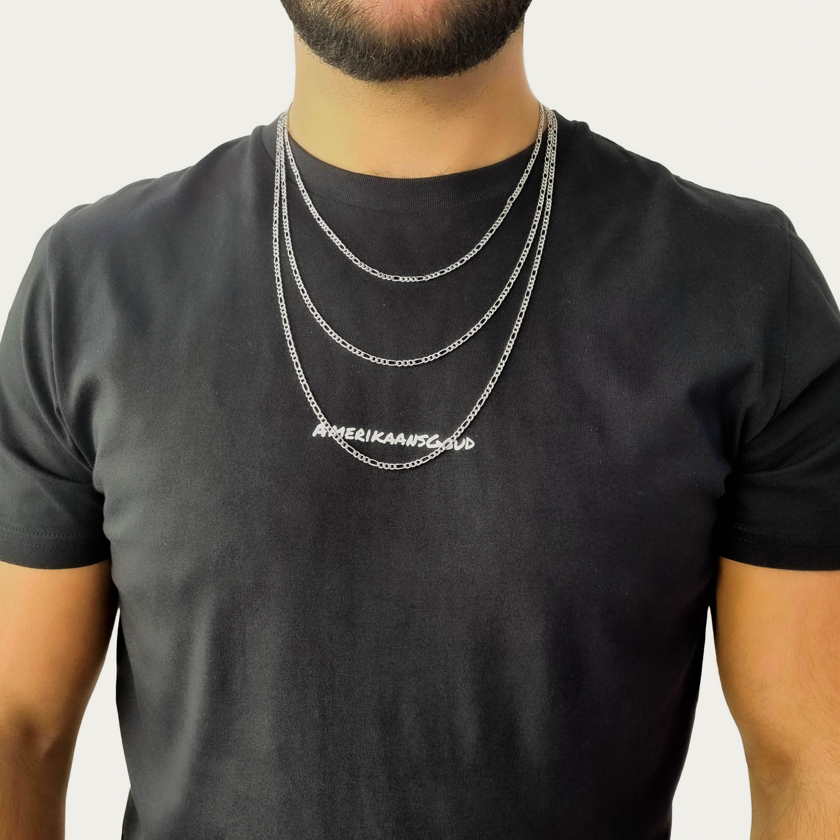 "Figaro" Silver-colored Chain (3mm)
