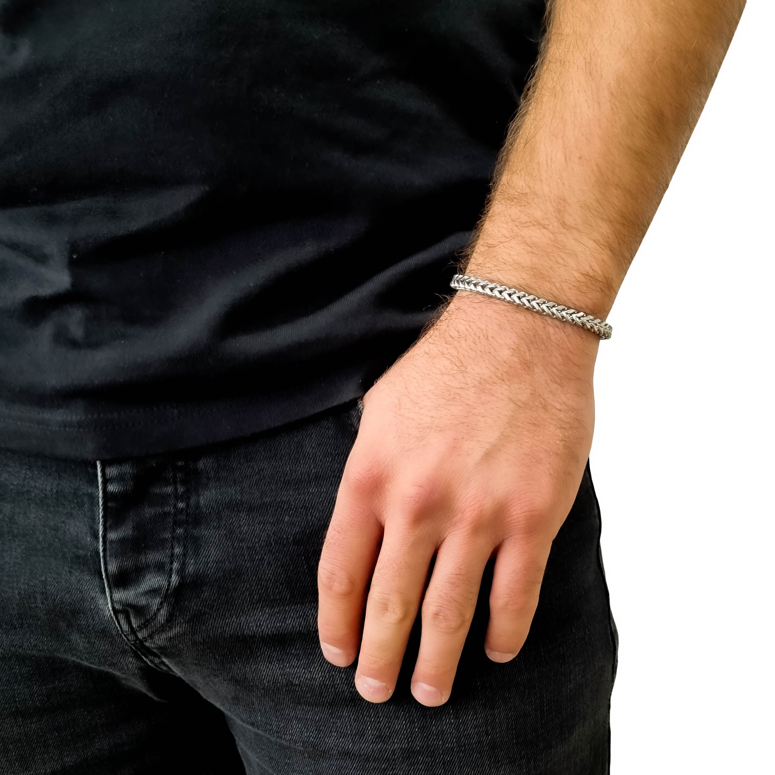 "Franco" Silver-colored Bracelet (5mm)