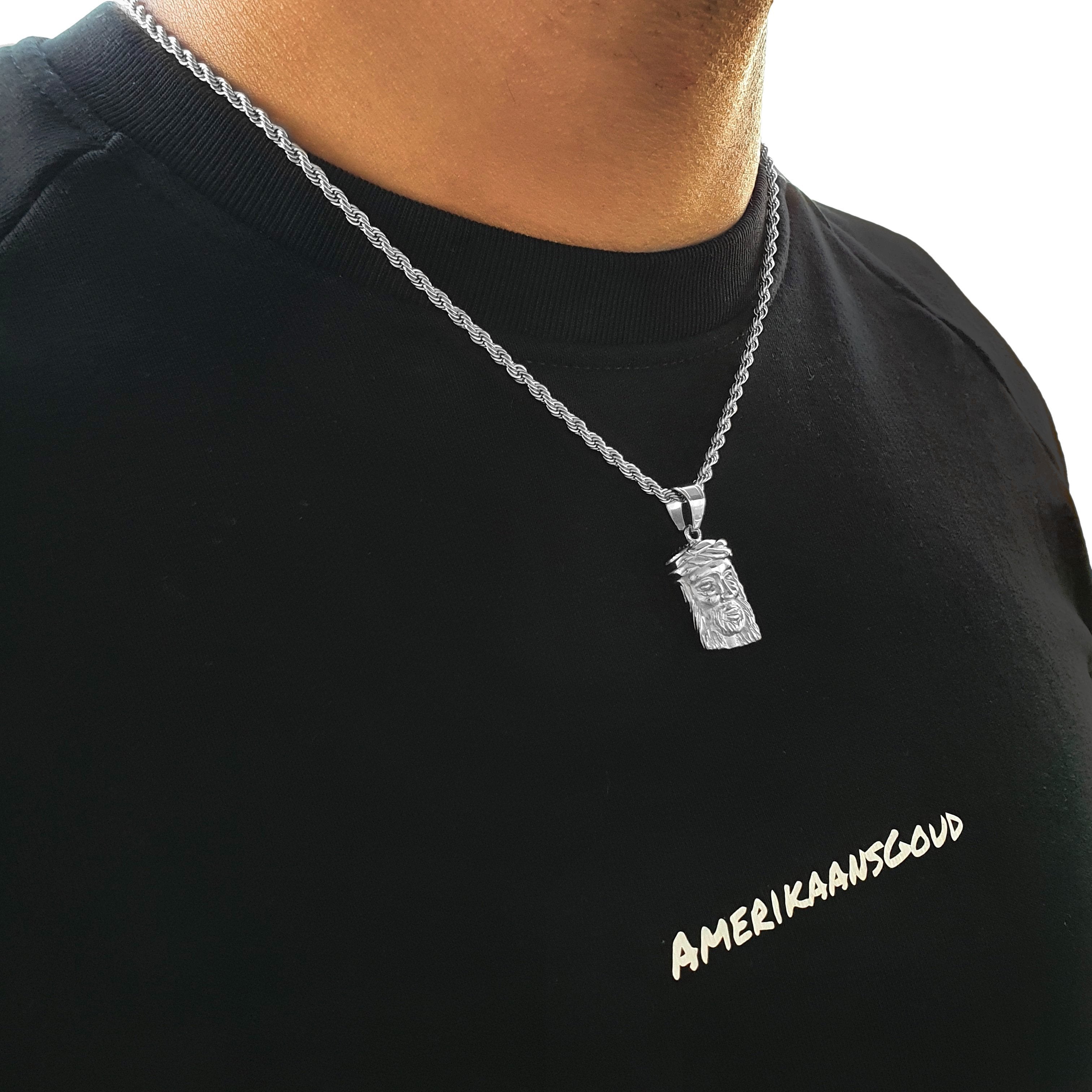 "Jesus Piece" Silver-Colored Pendant