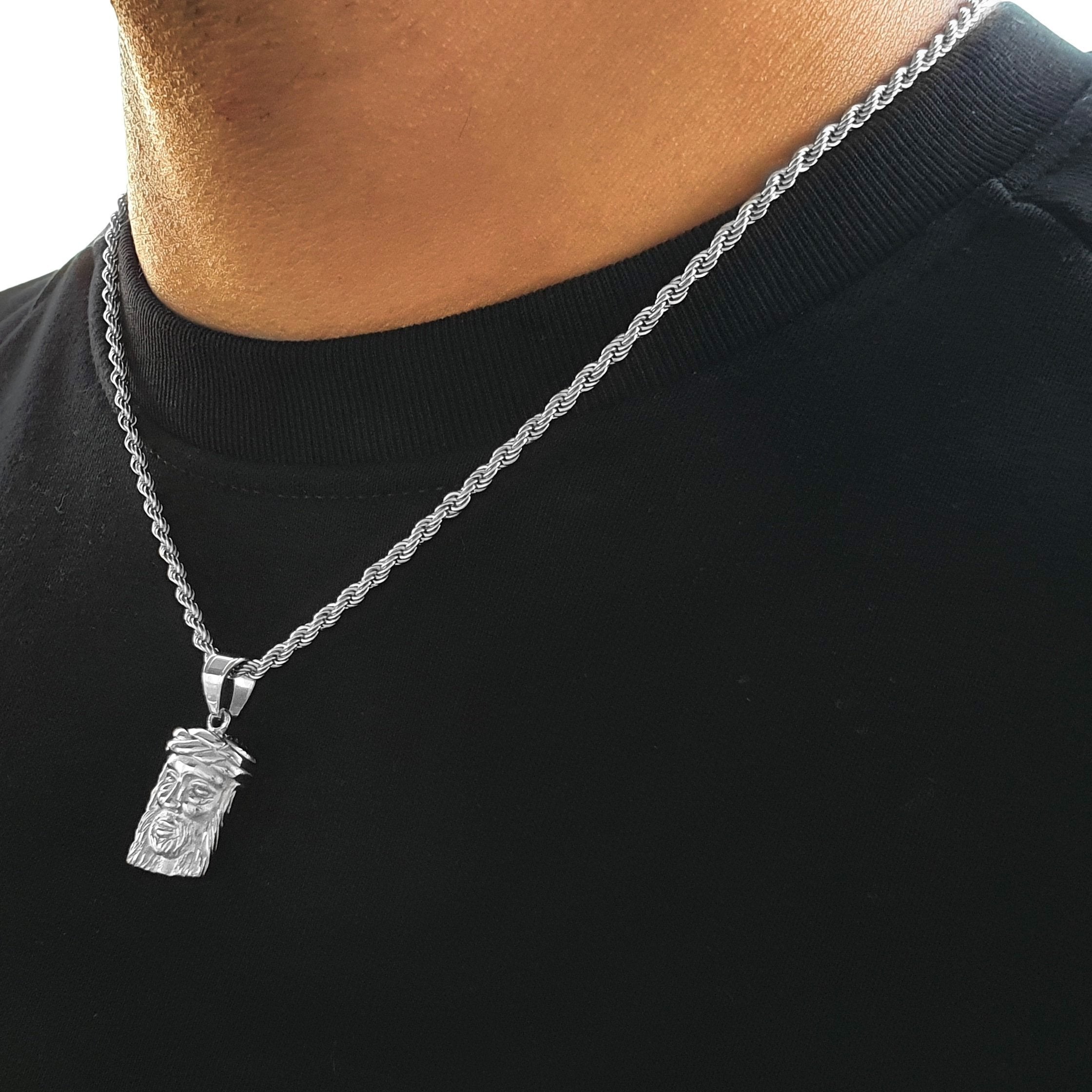 "Jesus Piece" Silver-Colored Pendant