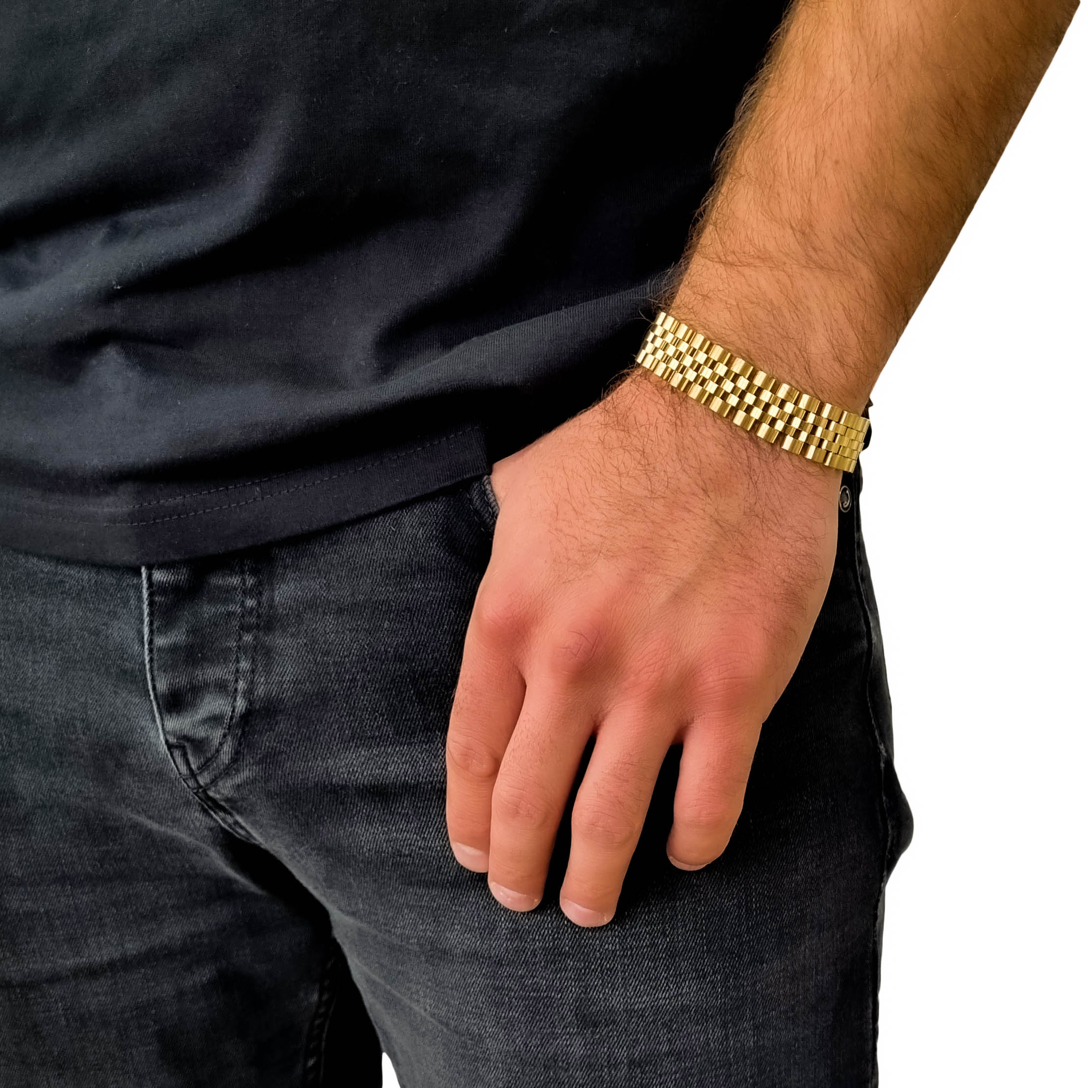 "Presidental" Gold-Colored Bracelet (15mm)