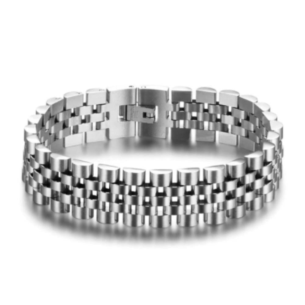 "Presidental" Silver-Colored Bracelet (15mm)