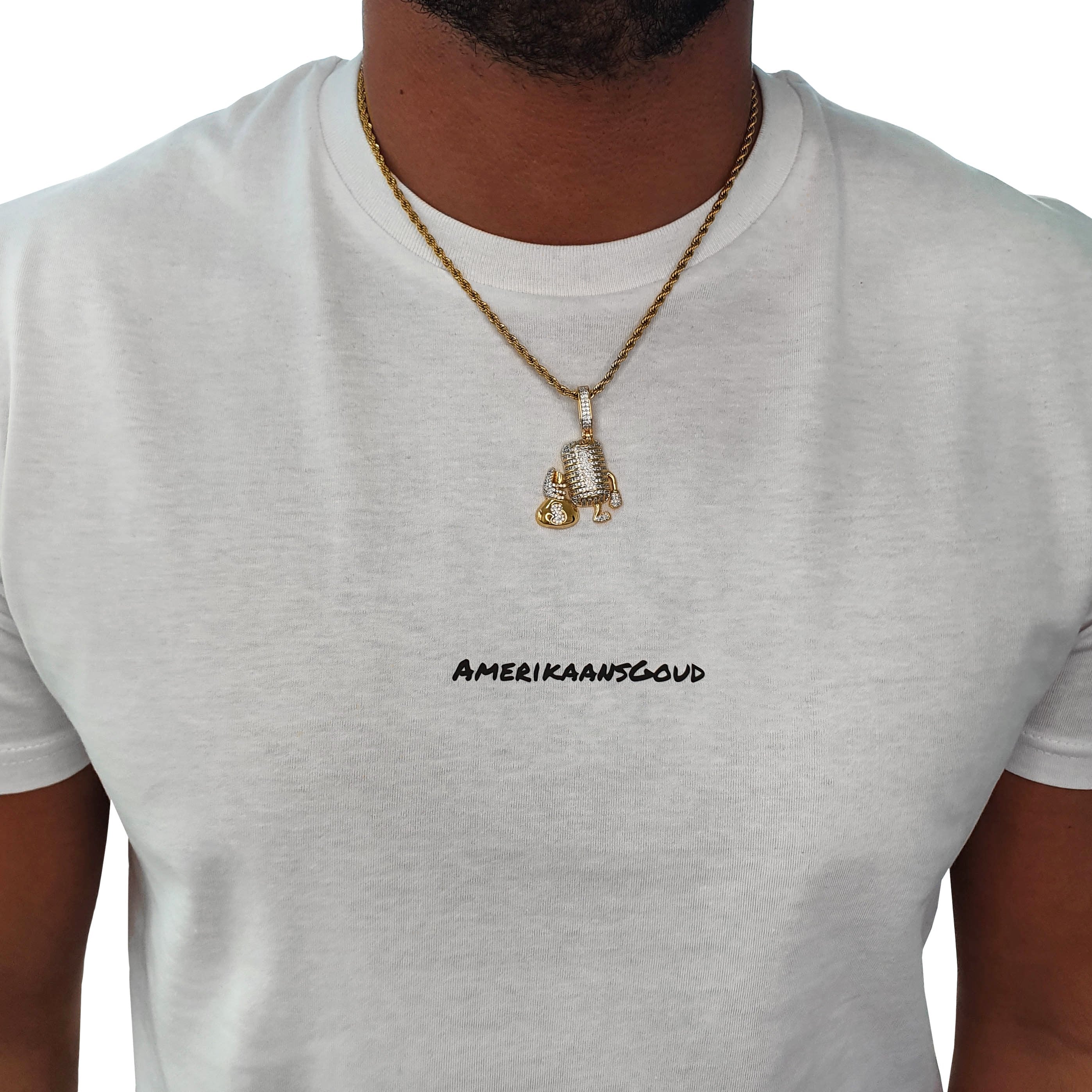 "Rich Guy" Gold Colored Pendant