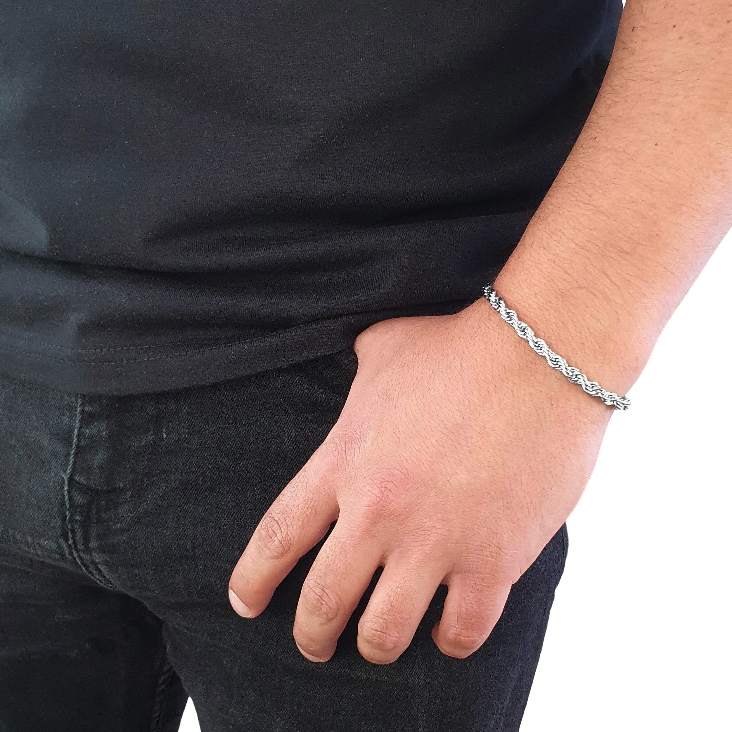 "Rope" Silver-colored Bracelet (5mm)