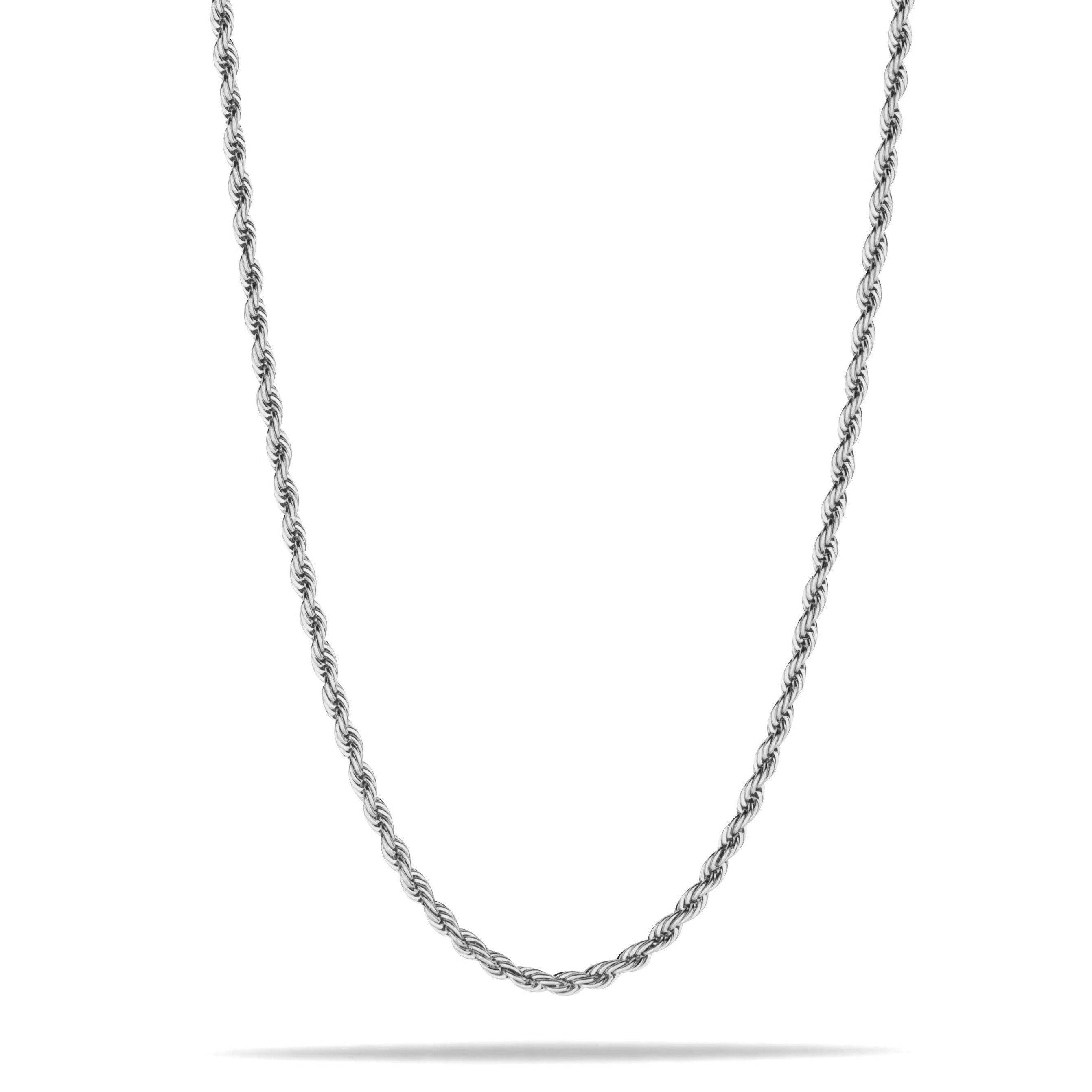 "Rope" Silver-colored Chain (3mm)