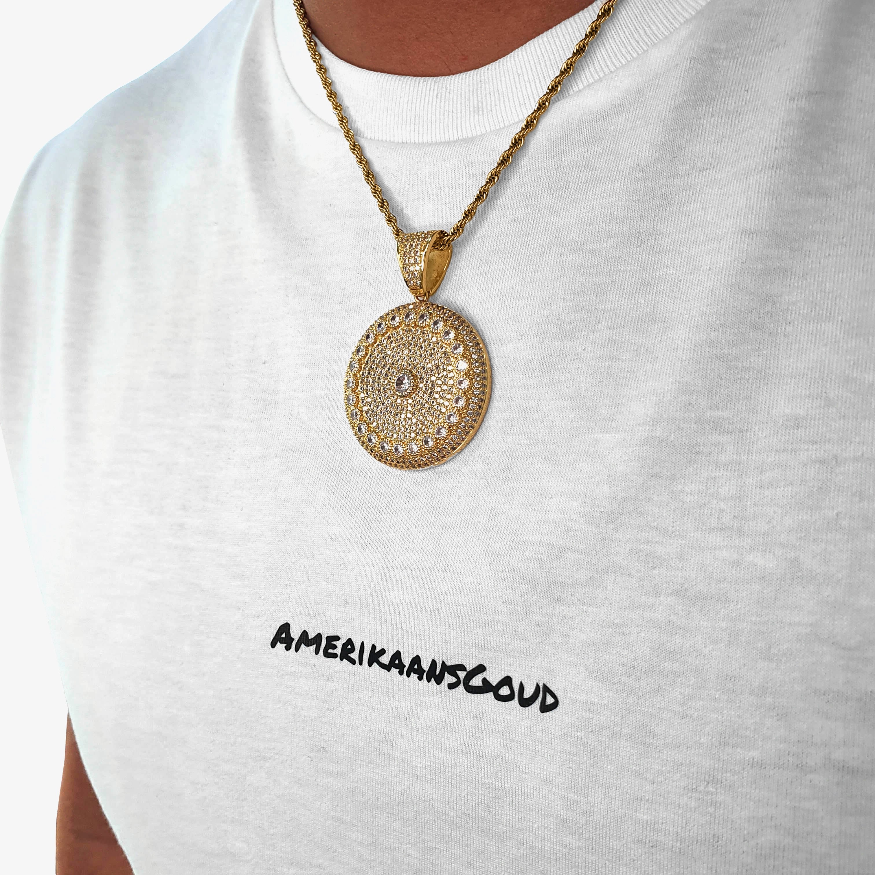 "Round" Gold-Colored Pendant
